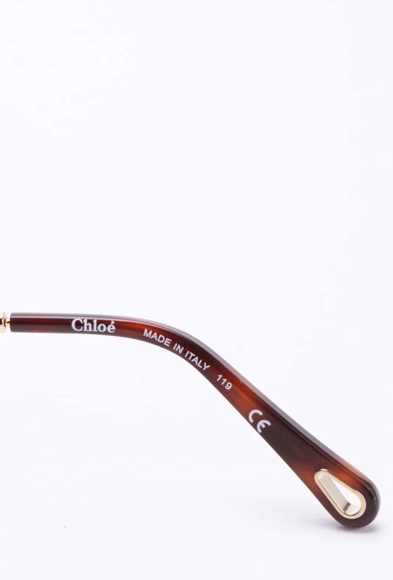 $370 CHLOE Round Sunglasses Engraved Logo Gradient Lenses Made in Italy