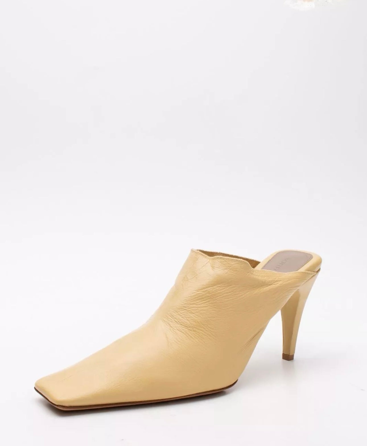 $735 BOTTEGA VENETA Crunch Lux Leather Mule Shoes US8 EU38 UK5 Rubber Nubs