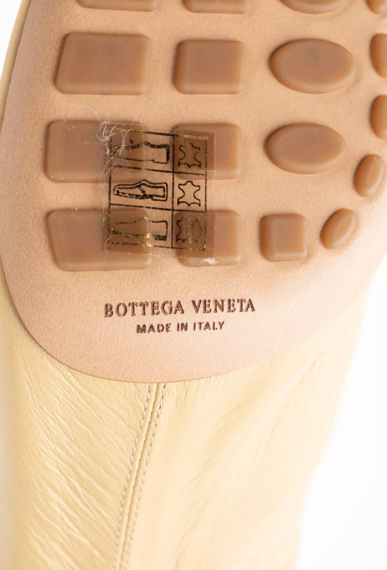 $735 BOTTEGA VENETA Crunch Lux Leather Mule Shoes US8 EU38 UK5 Rubber Nubs