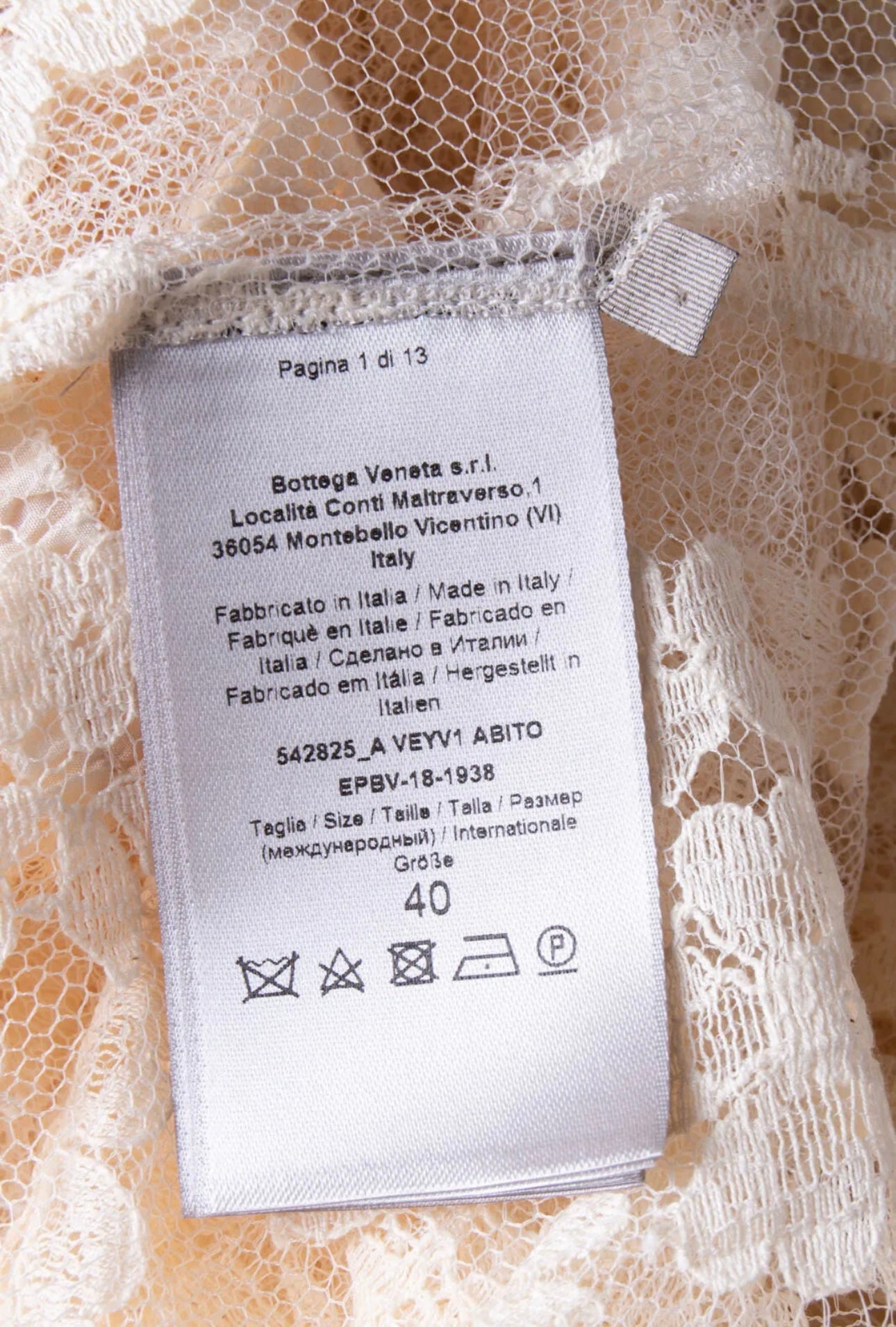 $9100 BOTTEGA VENETA Lace Fit & Flare Dress IT40 US4 UK8 M Pleated Mock Neck