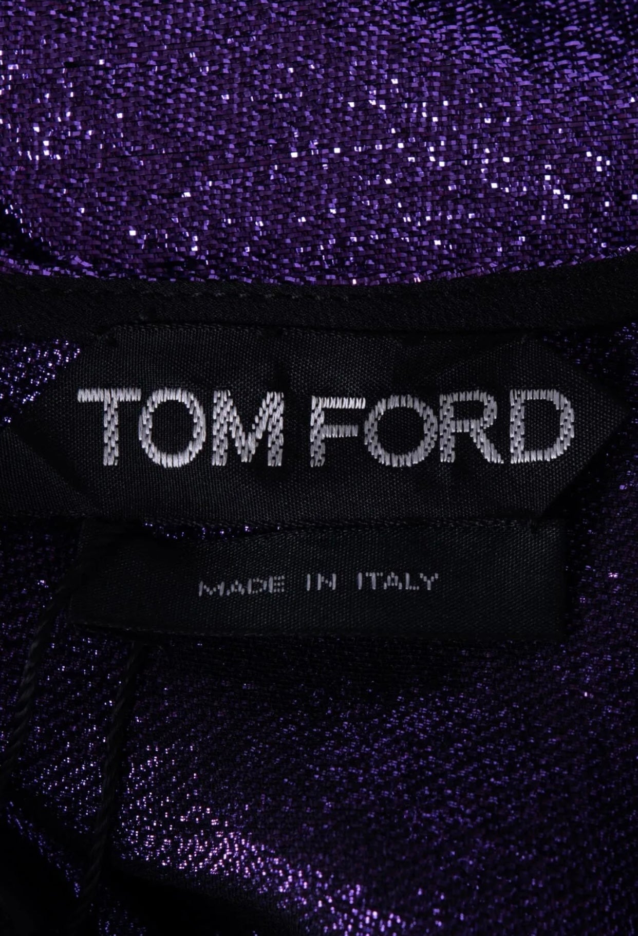 $4350 TOM FORD Sheath Dress IT42 US6 UK10 M Silk Blend Metallic Made in Italy