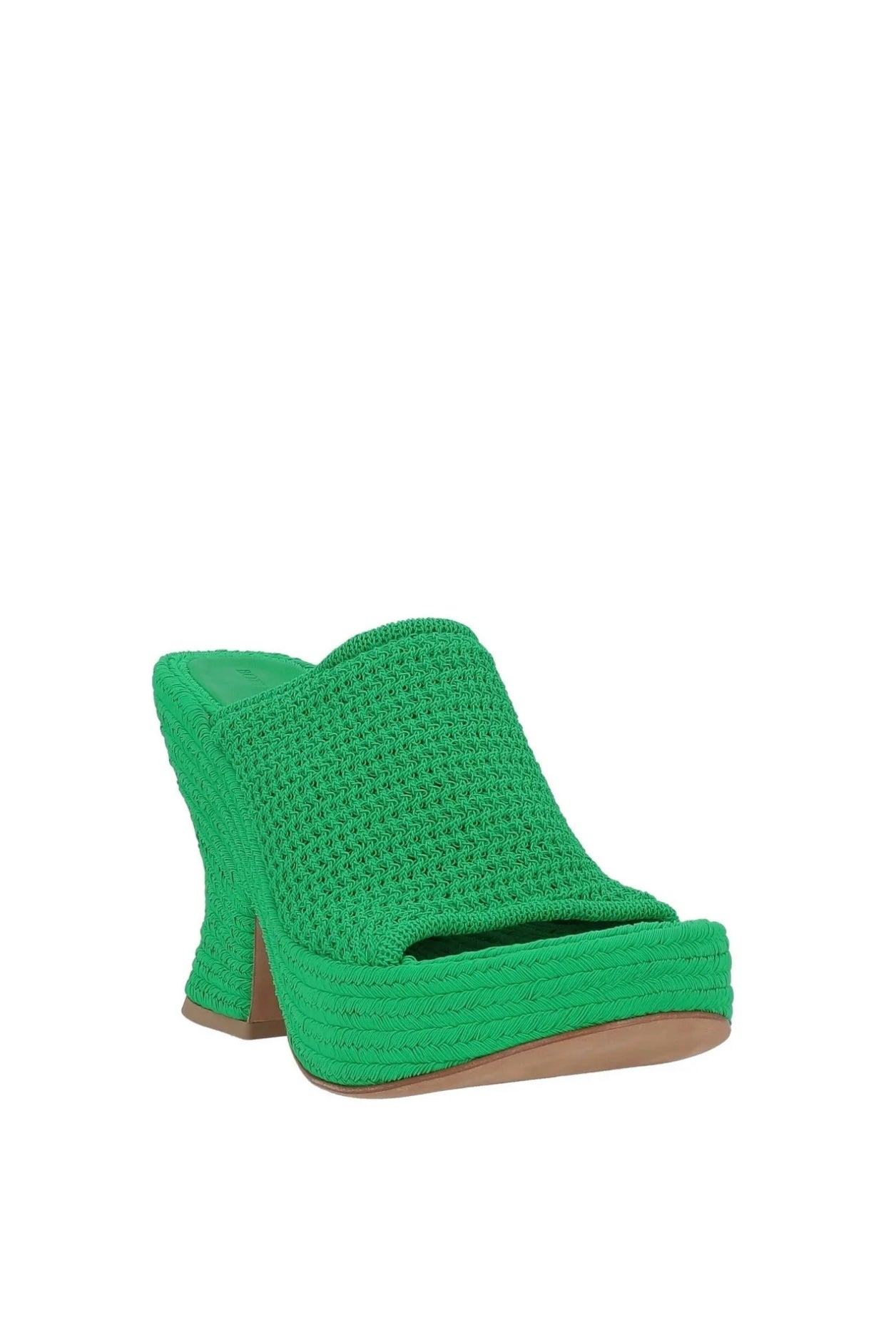 $1650 BOTTEGA VENETA Woven Mule Sandals US7 UK4 EU37 Wedge Made in Italy