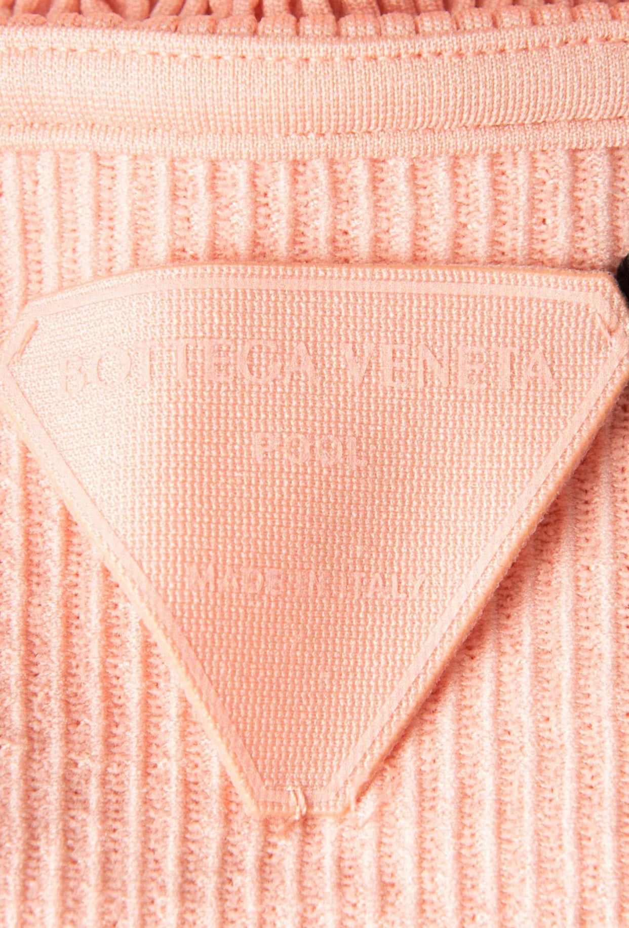 $490 BOTTEGA VENETA Pink Crinkle Bikini Set US8 IT44 L High-Waisted Made in Italy