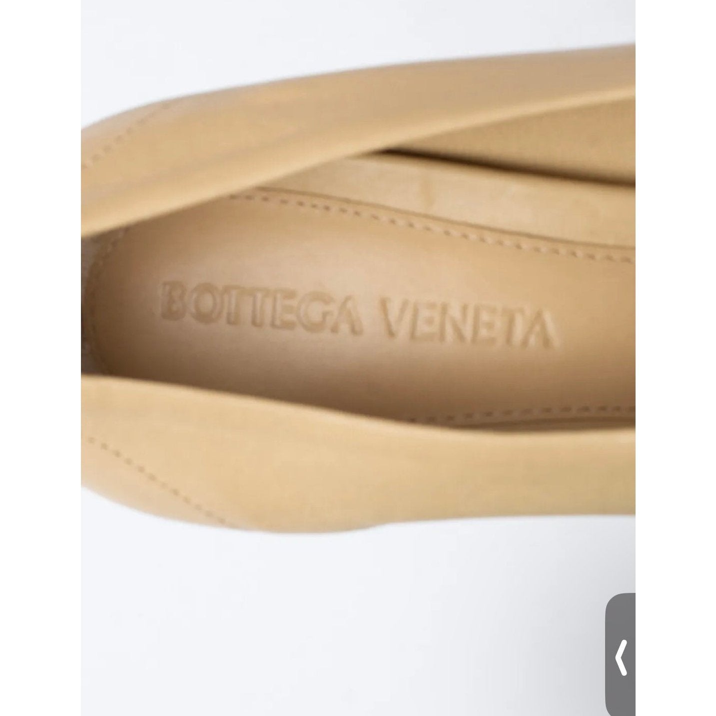 $1350 BOTTEGA VENETA Leather Court Shoes US5 UK2 EU35 Open Toe Made in Italy