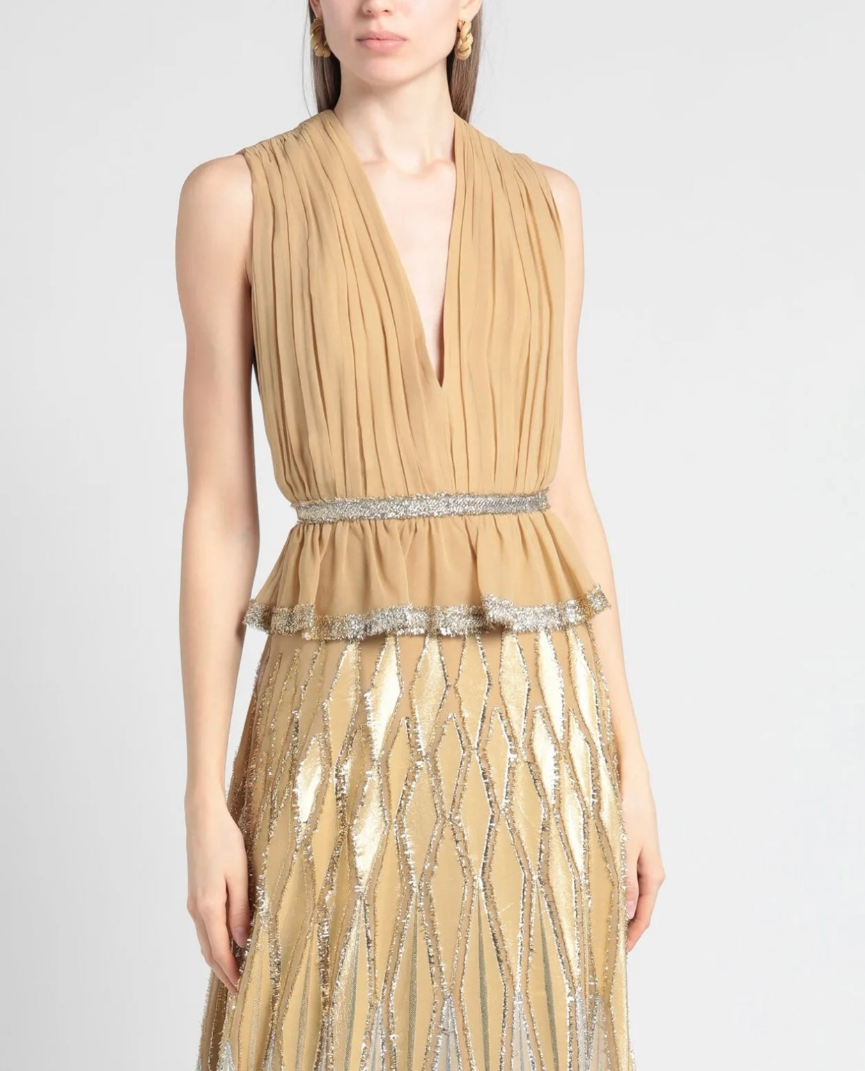 $10,370 ALBERTA FERRETTI Maxi Dress IT44 US8 UK12 L Silk Blend LIMITED EDITION