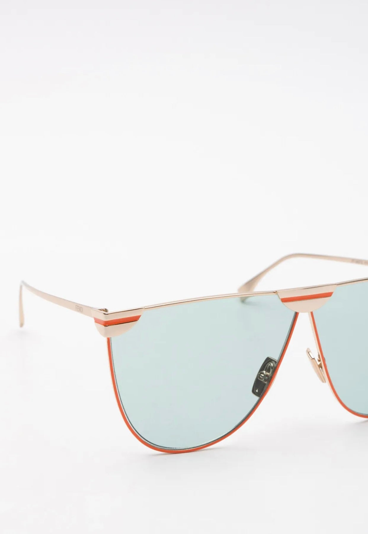 $550 FENDI FF 0467/S Oversized Pilot Sunglasses Two Tone Frame Logo Sides