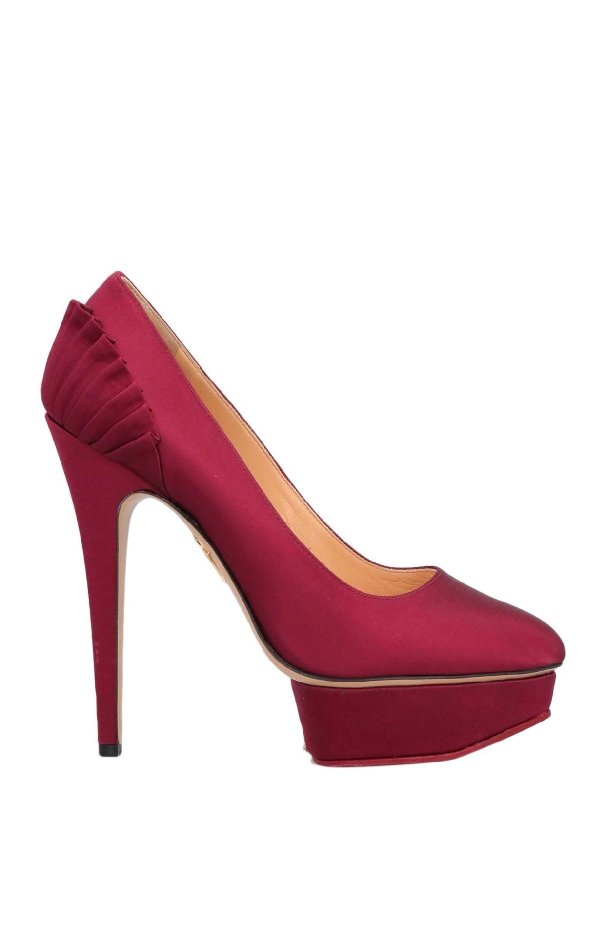 $1250 CHARLOTTE OLYMPIA Satin Court Shoe s US8.5 EU38.5 UK5.5 Made in Italy