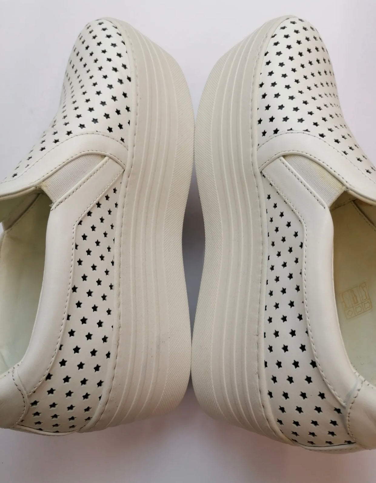 $699 PHILIPP PLEIN Leather Sneakers US8 UK6 EU39 Flatform Made in Italy