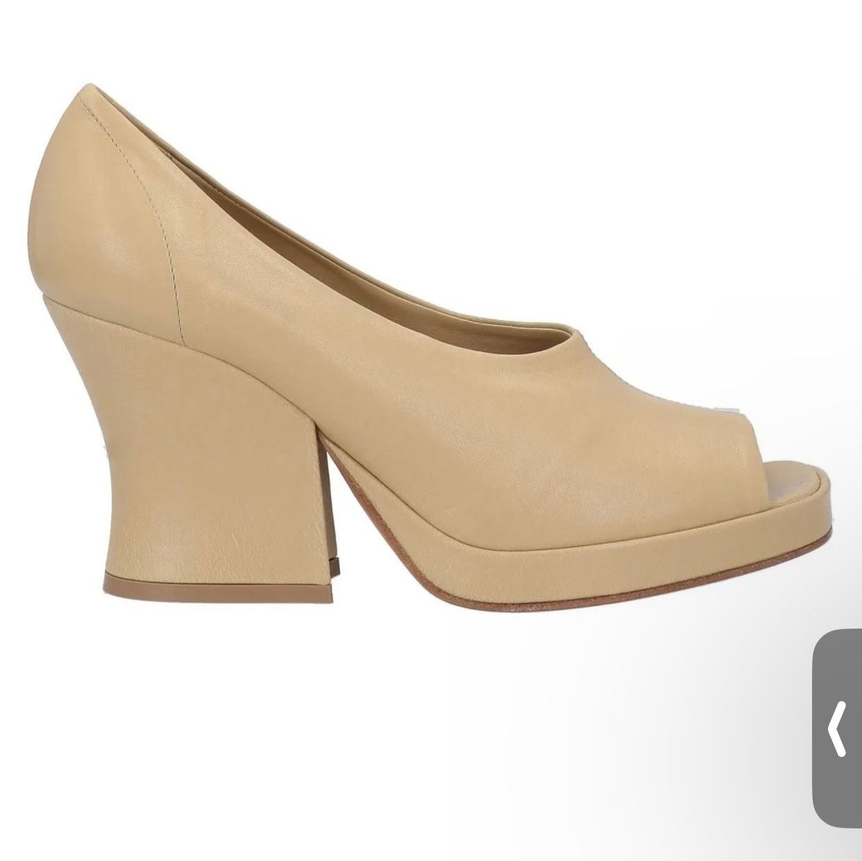 $1350 BOTTEGA VENETA Leather Court Shoes US5 UK2 EU35 Open Toe Made in Italy