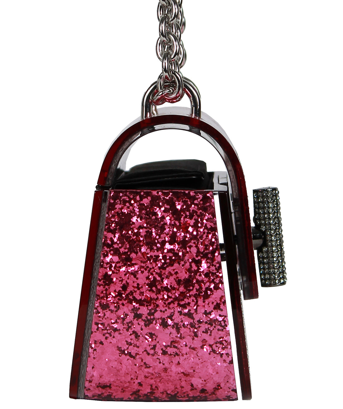 $15500 TOM FORD Limited Edition, Very Rare Collectible Glitter Shoulder Bag Rhinestones Slogan Chain Strap Turnlock.