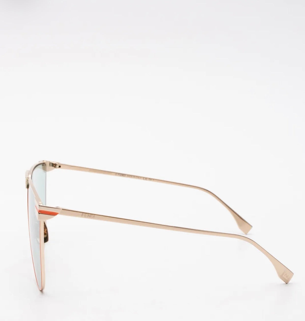 $550 FENDI FF 0467/S Oversized Pilot Sunglasses Two Tone Frame Logo Sides