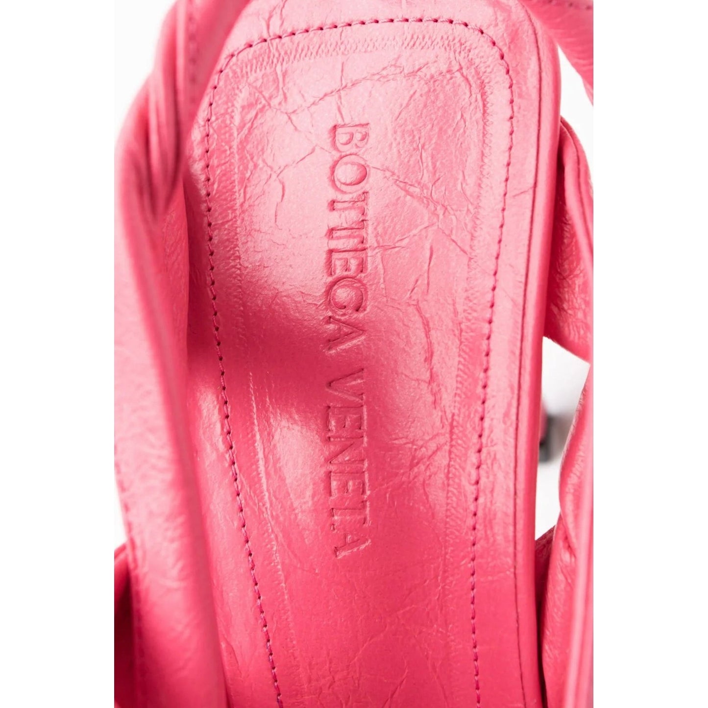 $1250 BOTTEGA VENETA Point Leather Slingback Shoes US7 EU37 UK4 Pink Crushed Made in Italy