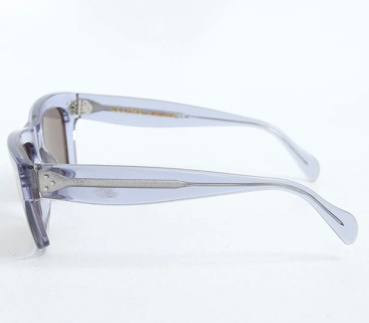 $460 Celine Made Italy CL 41732 51-21-145 Greyed Blue Translucent Thick Sunglasses #2