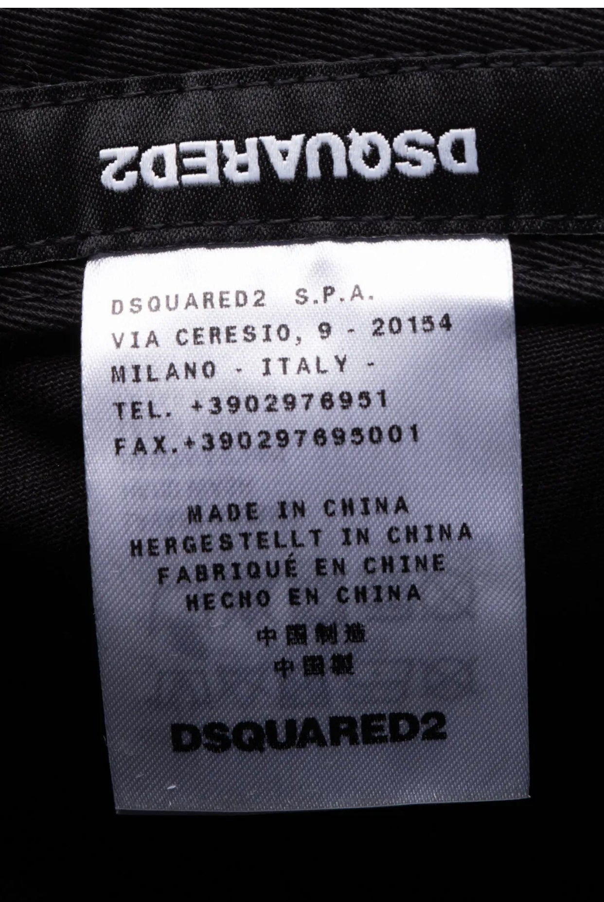 $180 DSQUARED2 Baseball Cap One Size Distressed Beaded Logo & Vulgar Slogan