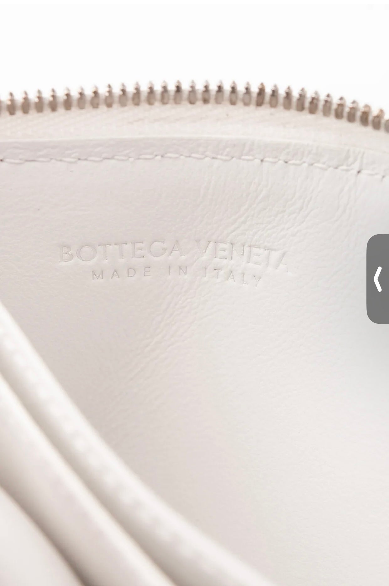$790 BOTTEGA VENETA Leather Pouch Wallet Intreccio Panel Zip Made in Italy