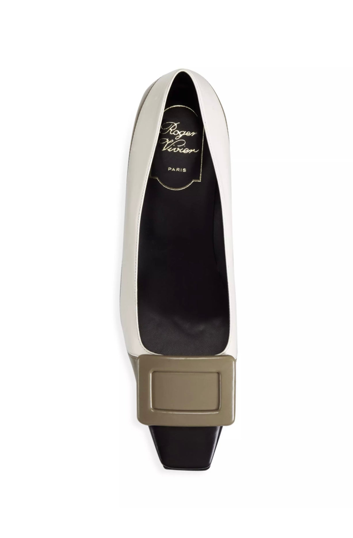 $875 Roger Vivier Leather Opera Court Belle Colorblock Pumps aside, Size 35 UK US 5 Made in Italy