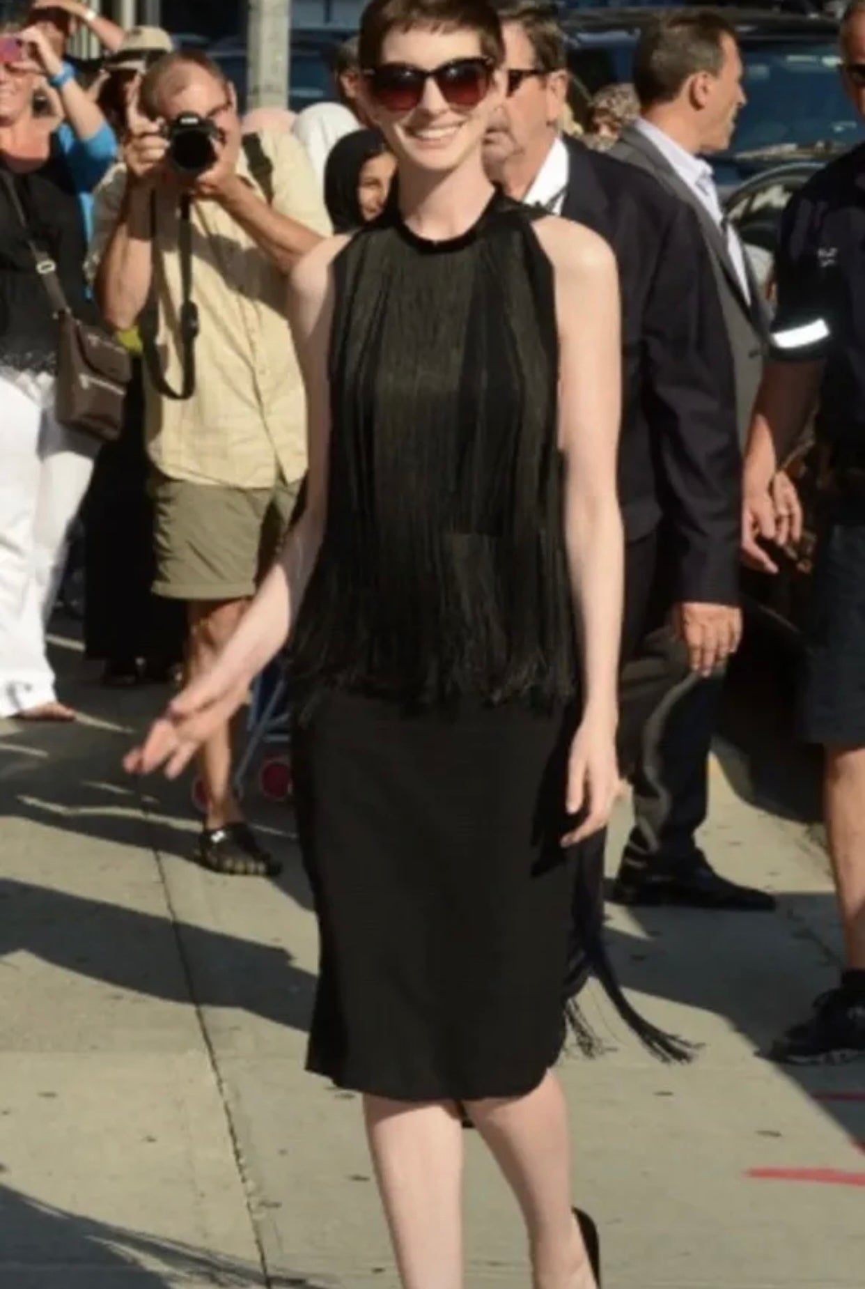 $2965 Stella Mccartney Women's Sleeveless A Line Fringe Midi Dress Black Size US 0
