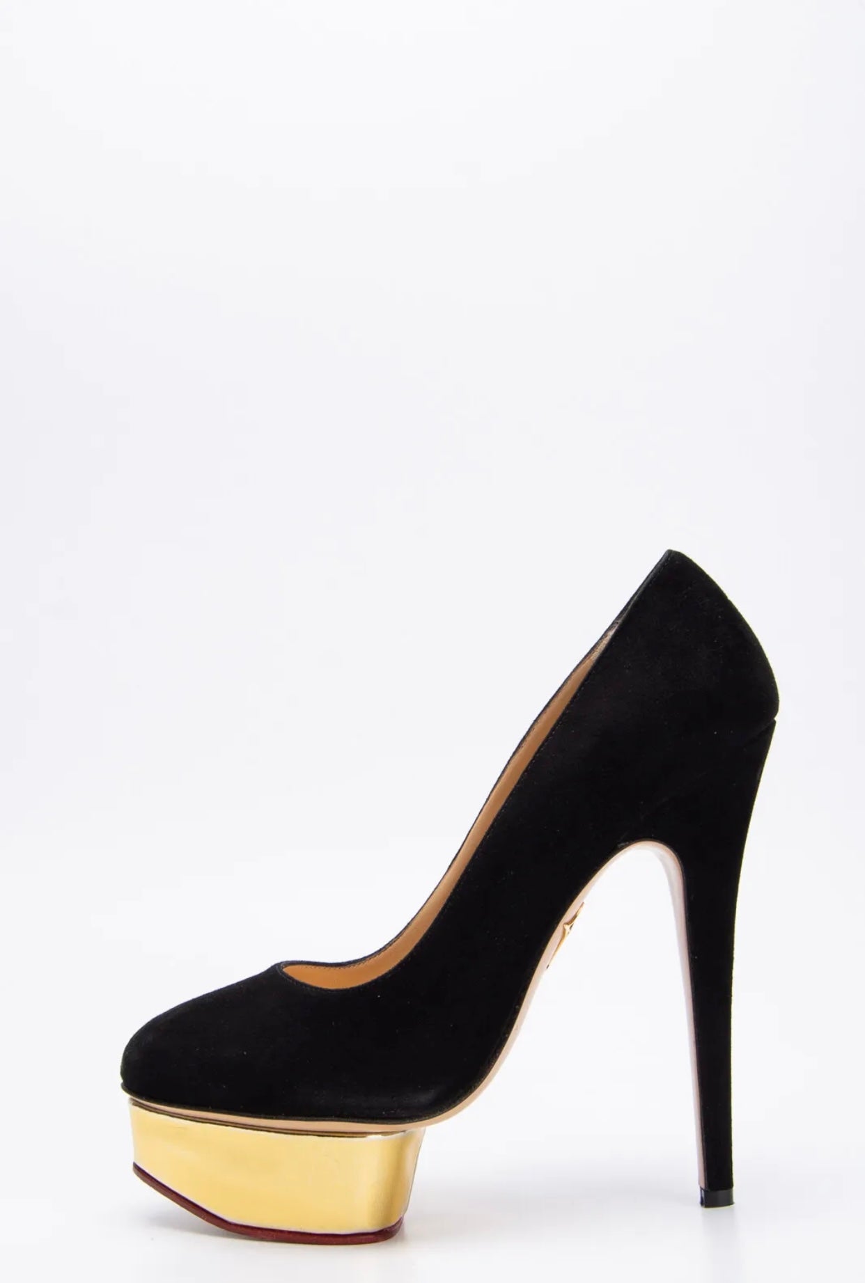 $1100 CHARLOTTE OLYMPIA Leather Court Shoes US8 UK5 EU38 Black Made in Italy