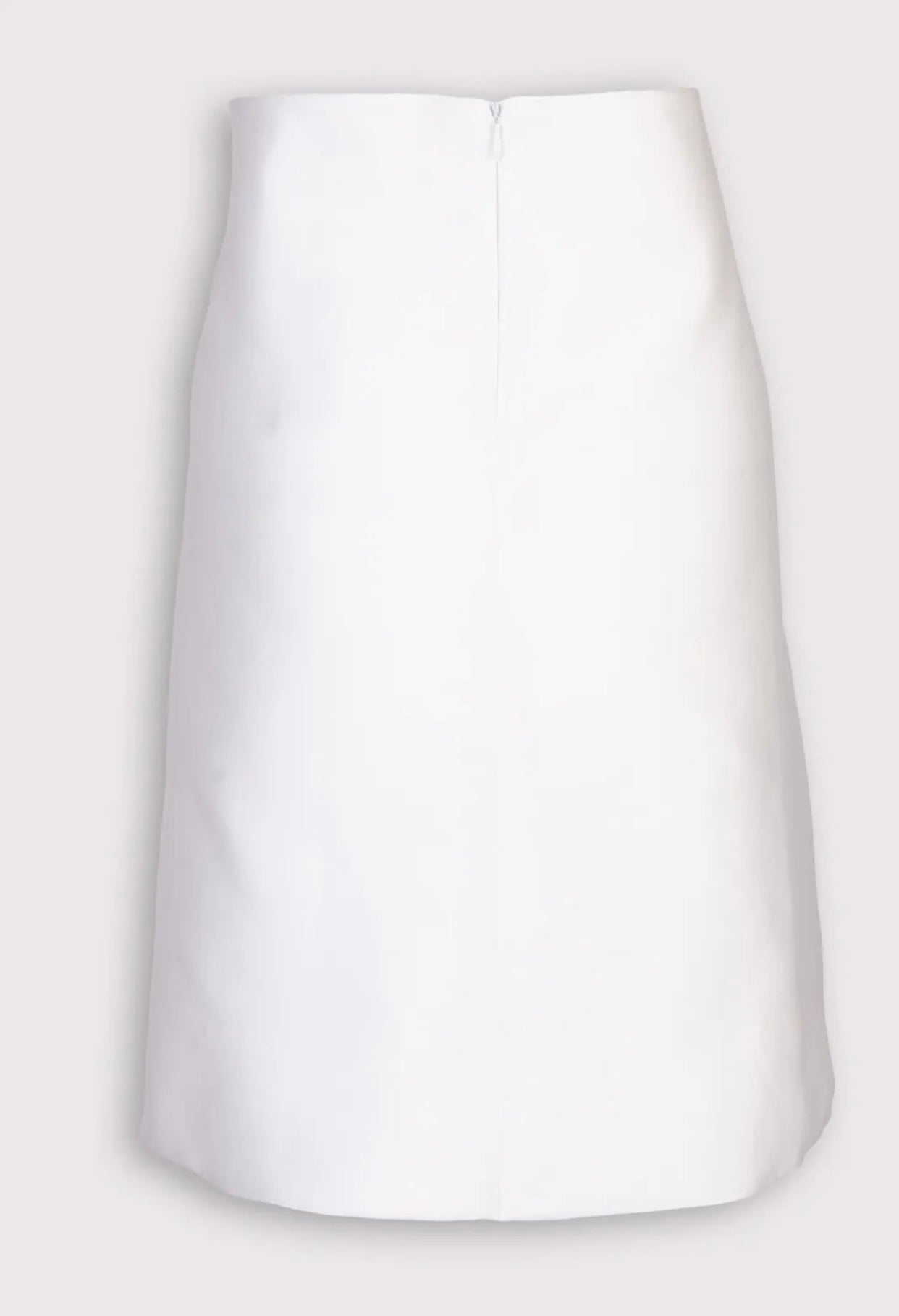 $799 BOTTEGA VENETA Straight Skirt US8 IT44 L White Silk Blend Made in Italy