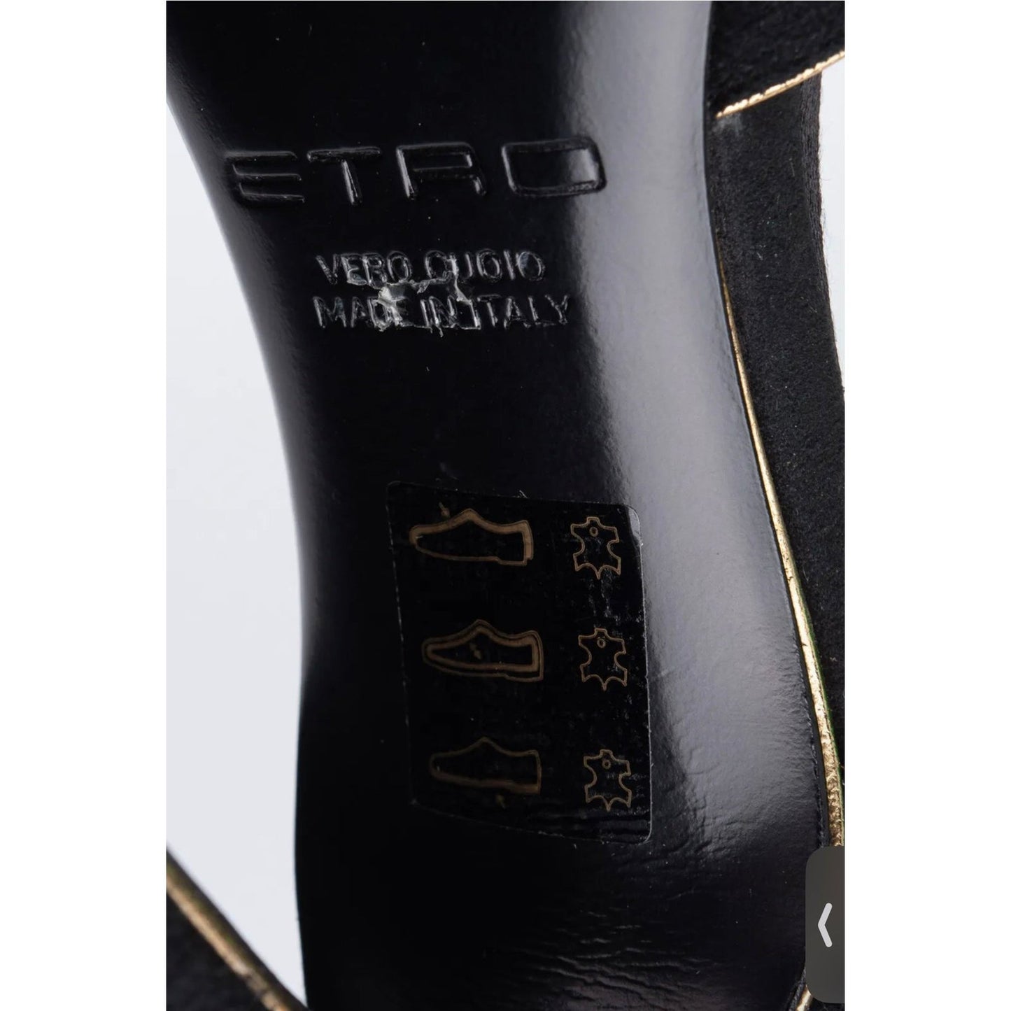 $1150 ETRO Suede Leather Slingback Shoes US8 UK5 EU38 Hell Made in Italy