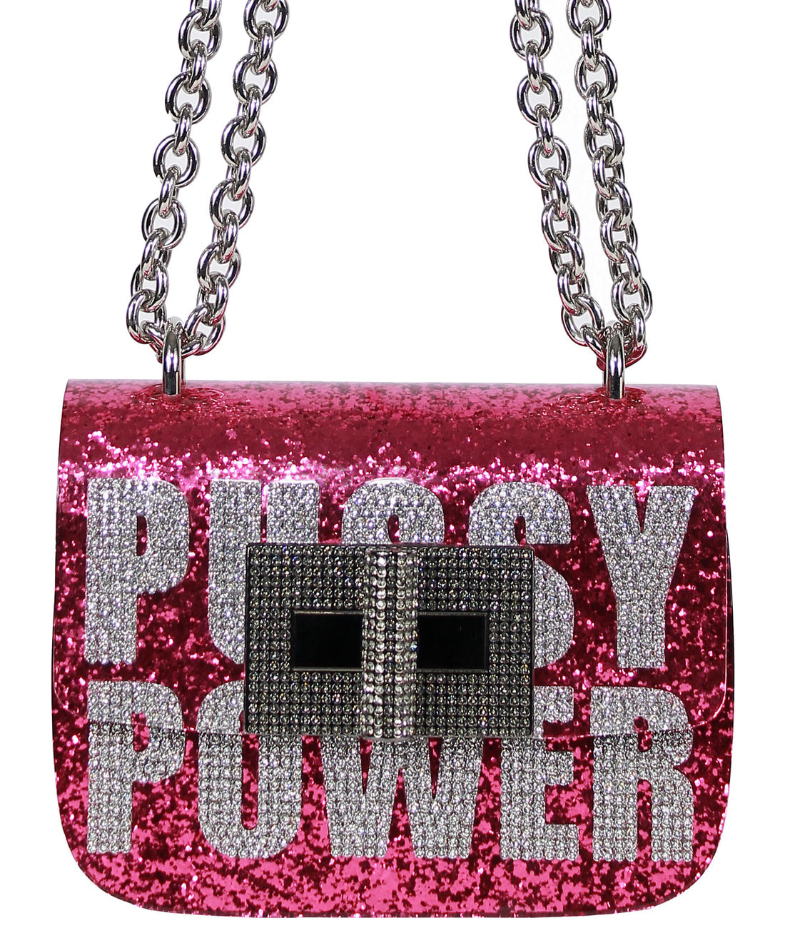 $15500 TOM FORD Limited Edition, Very Rare Collectible Glitter Shoulder Bag Rhinestones Slogan Chain Strap Turnlock.