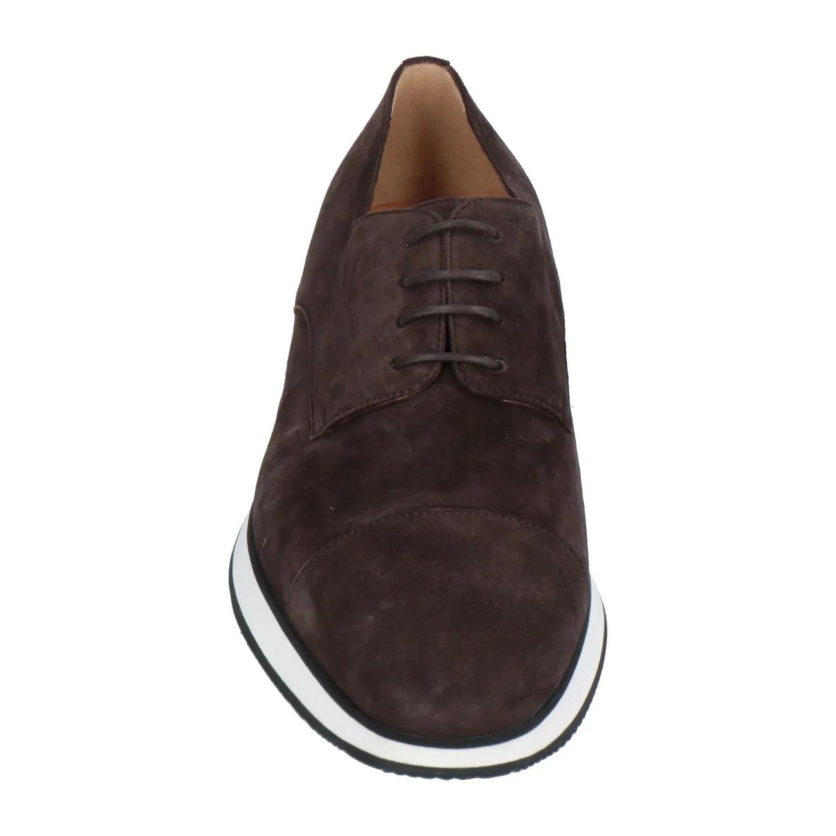 $550 A.TESTONI Leather Derby Shoes US8 UK7 EU41 Brown Made in Italy