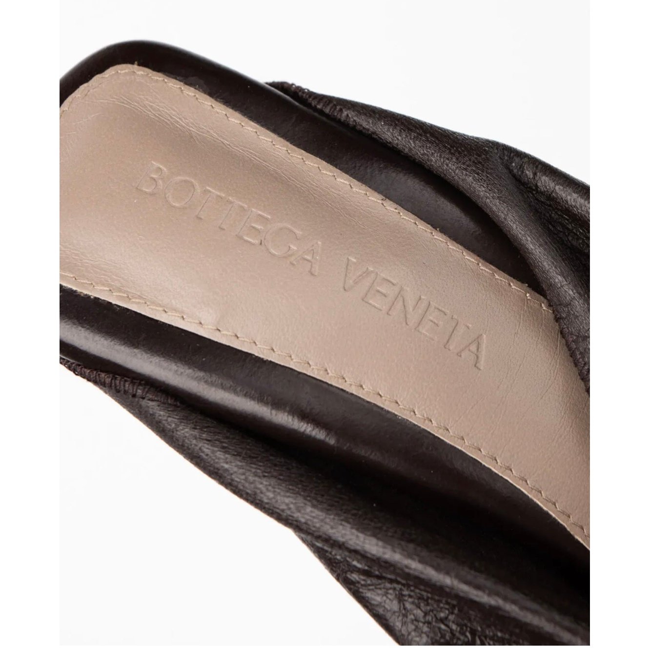 $735 BOTTEGA VENETA Crunch Lux Leather Mule Shoes US6 EU36 UK3 Square Toe