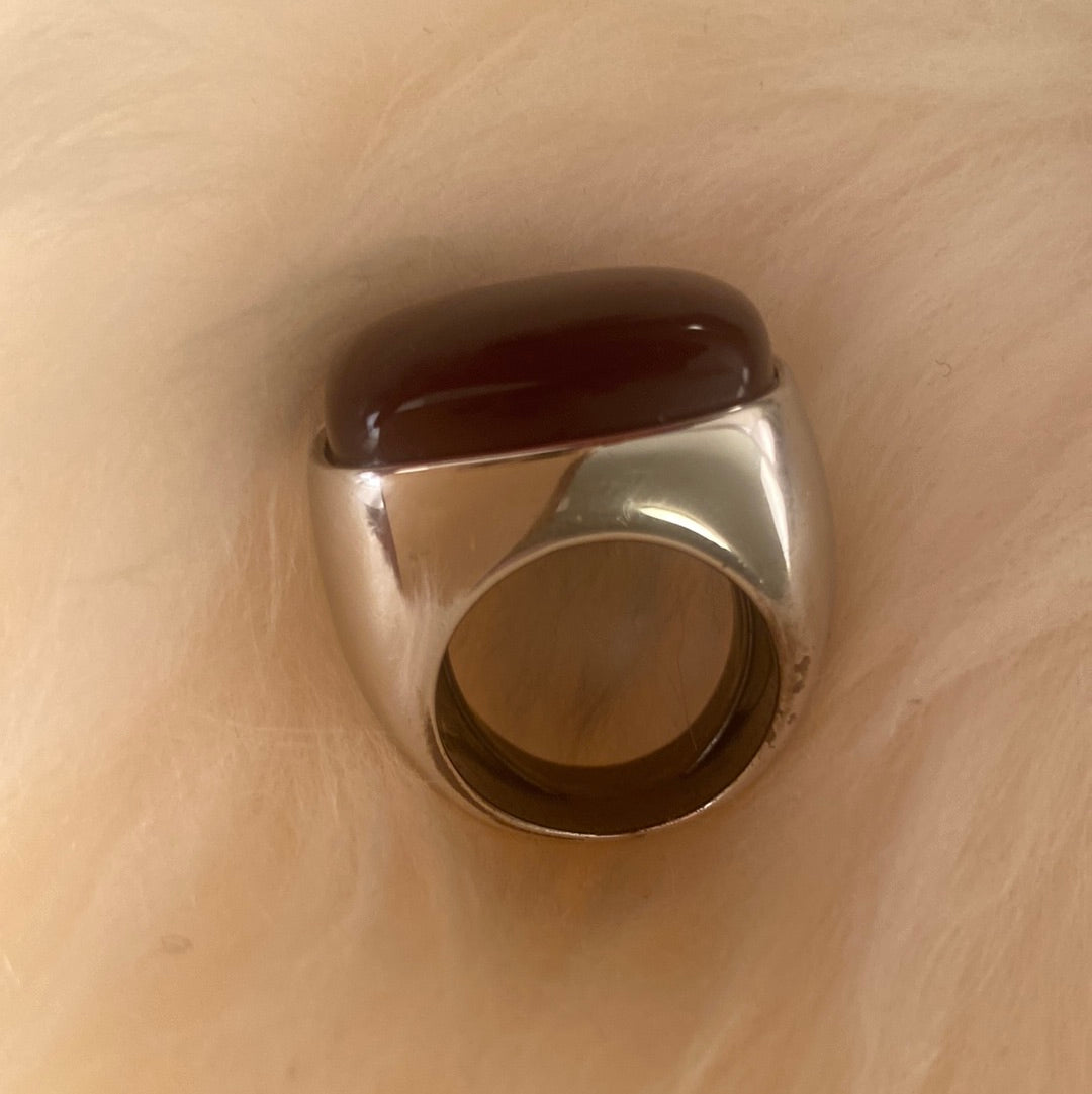 $580 DSQUARED2 Women silver ring. Made in Italy