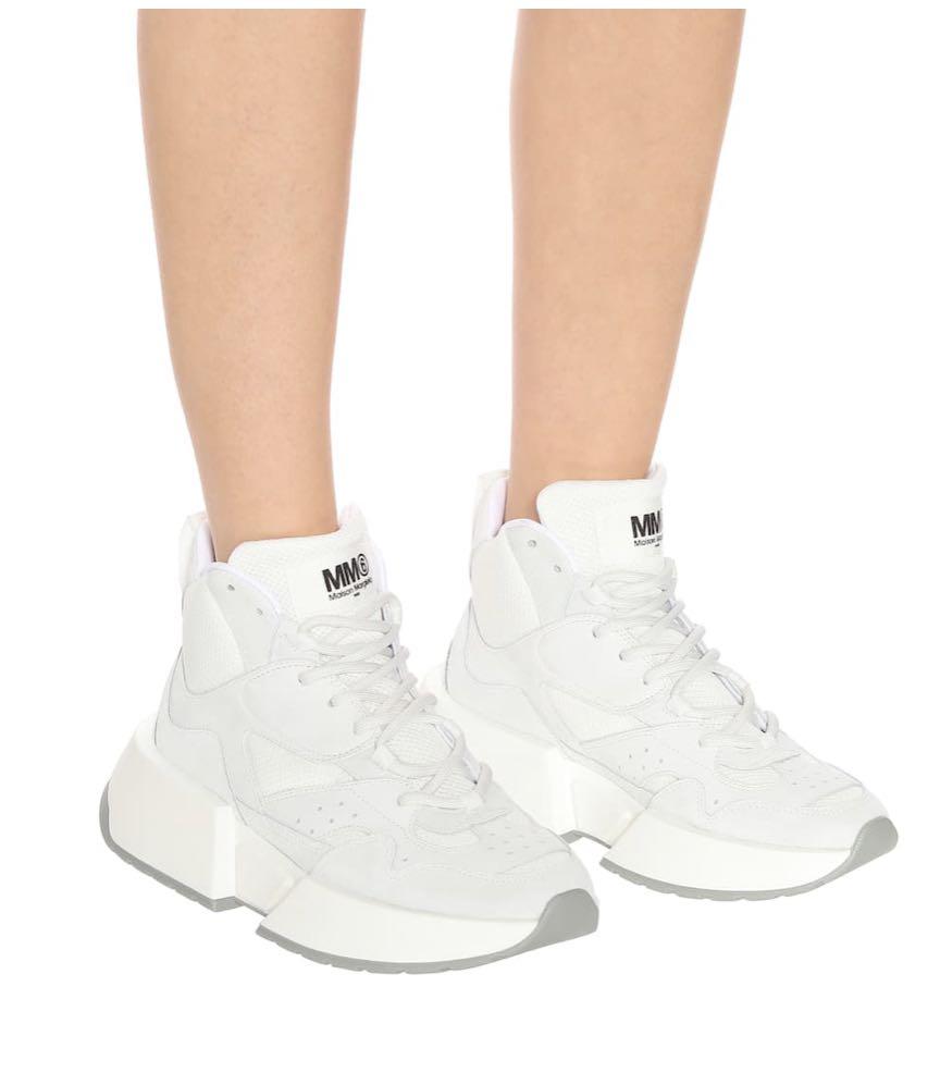 $695 MM6 MAISON MARGIELA Leather Ankle Boots US6 EU36 UK3 Made i...
