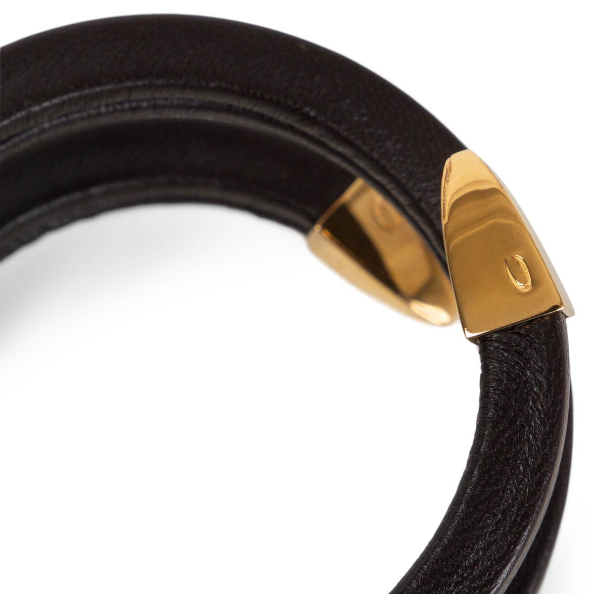 $620 BOTTEGA VENETA Leather & 925 Silver Cuff Coiled Bracelet Snake Head