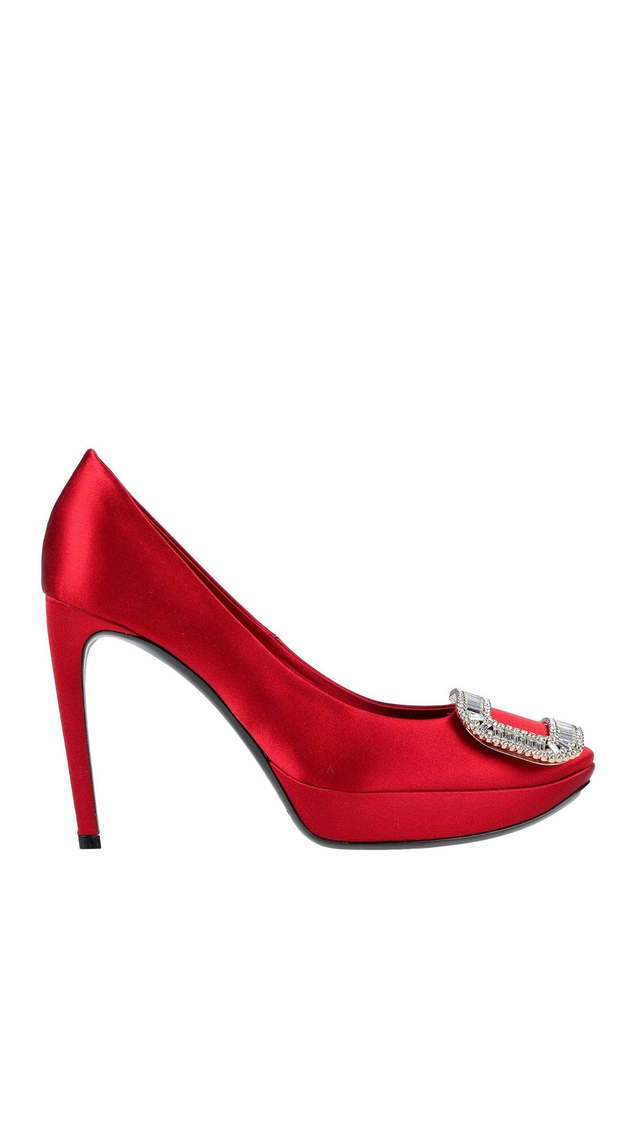 $2099 ROGER VIVIER Satin Court Shoes US8 UK5 EU38 Rhinestones Made in Italy