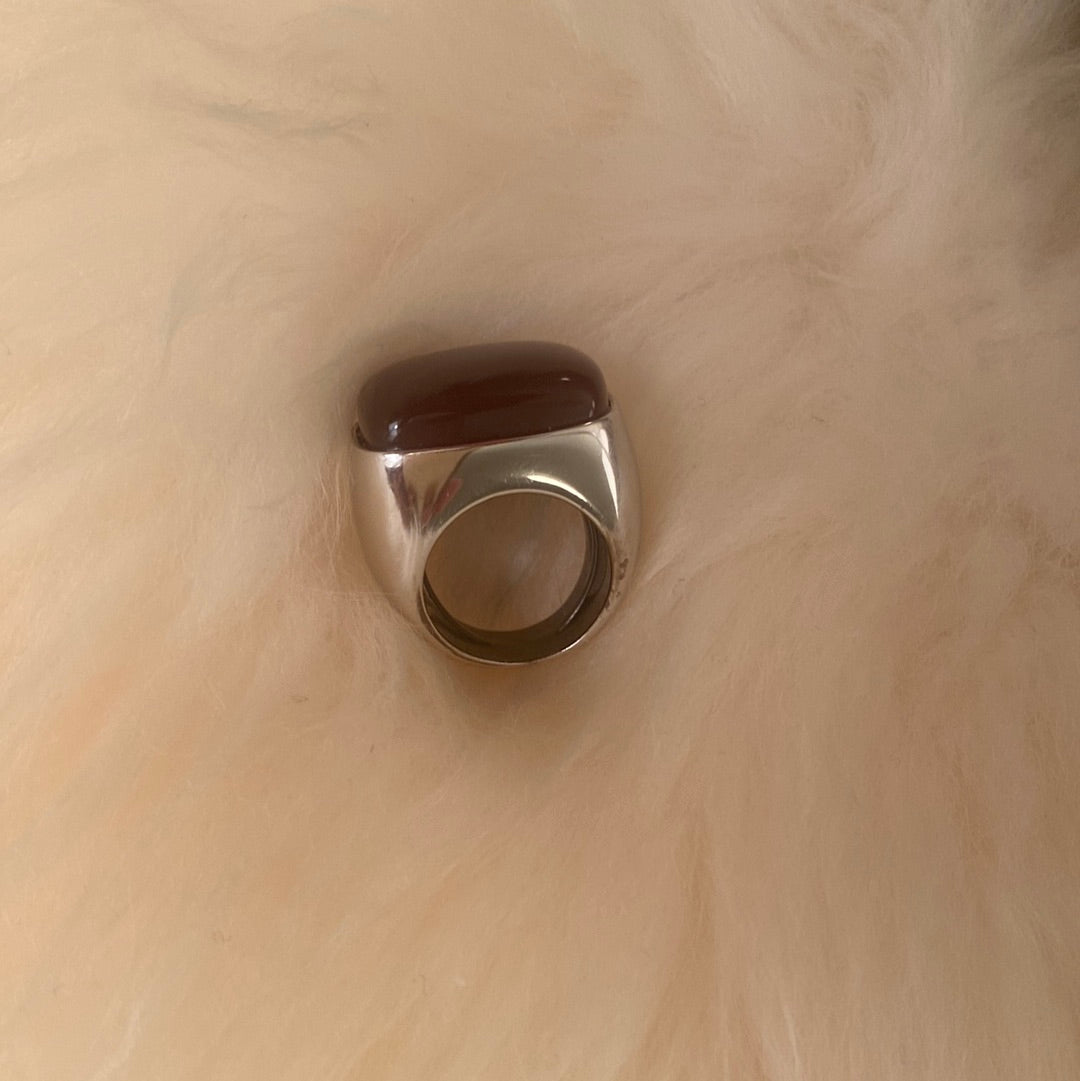 $580 DSQUARED2 Women silver ring. Made in Italy