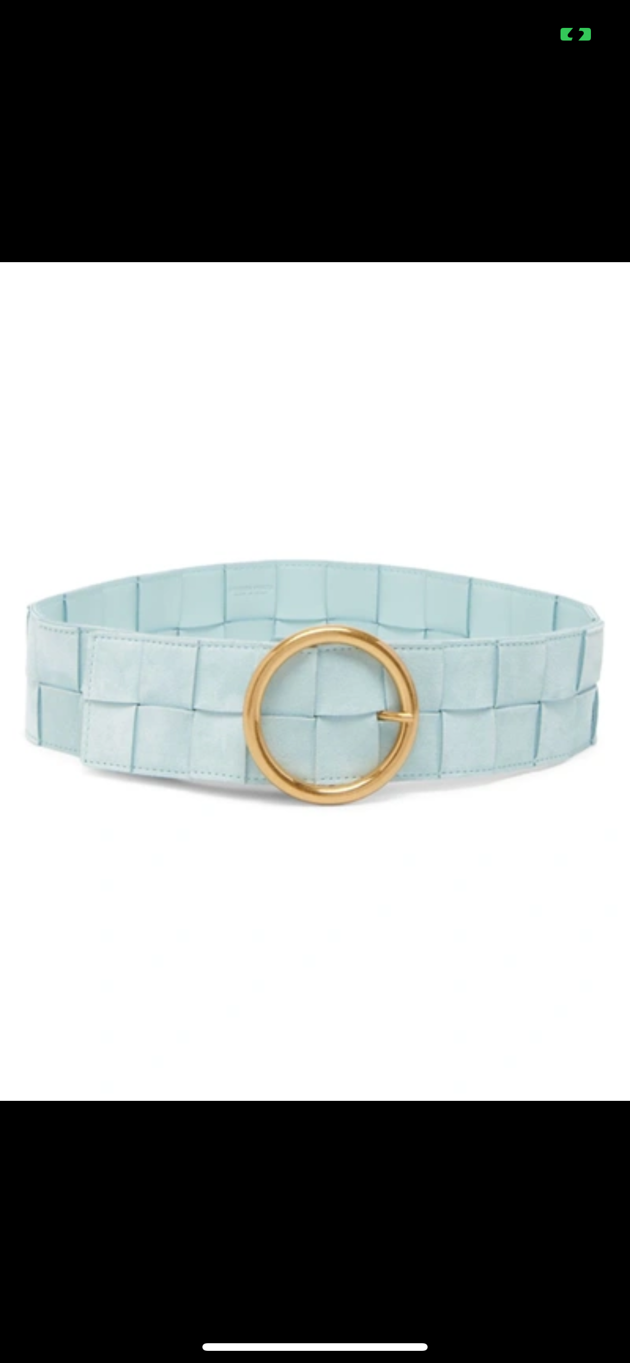 $750 BOTTEGA VENETA Suede Leather Waist Belt Size 70/28 Intrecciato Two Tone