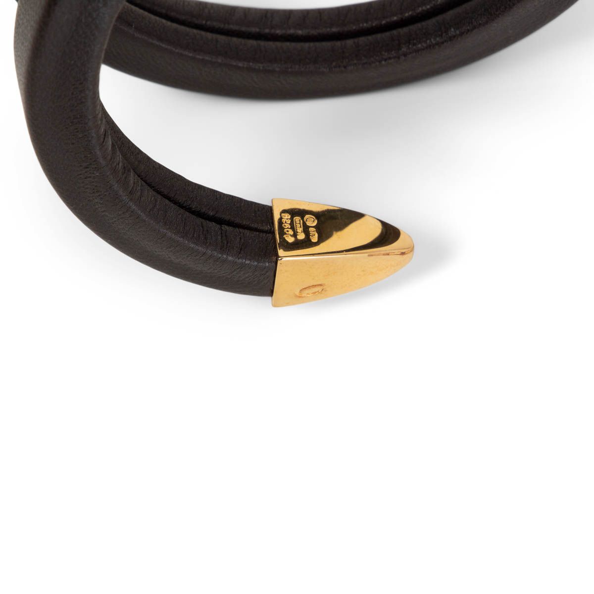 $620 BOTTEGA VENETA Leather & 925 Silver Cuff Coiled Bracelet Snake Head