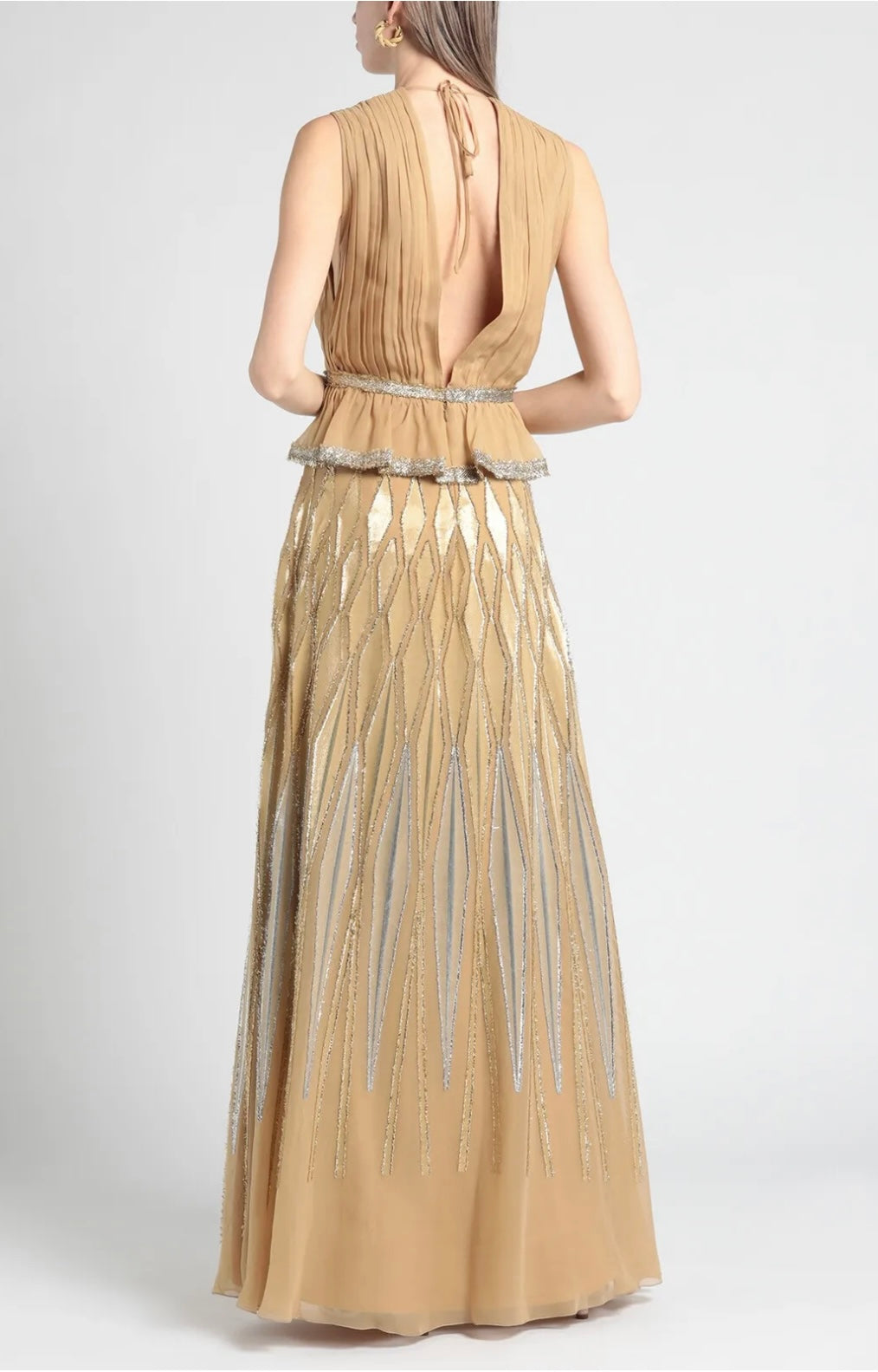 $10,370 ALBERTA FERRETTI Maxi Dress IT44 US8 UK12 L Silk Blend LIMITED EDITION