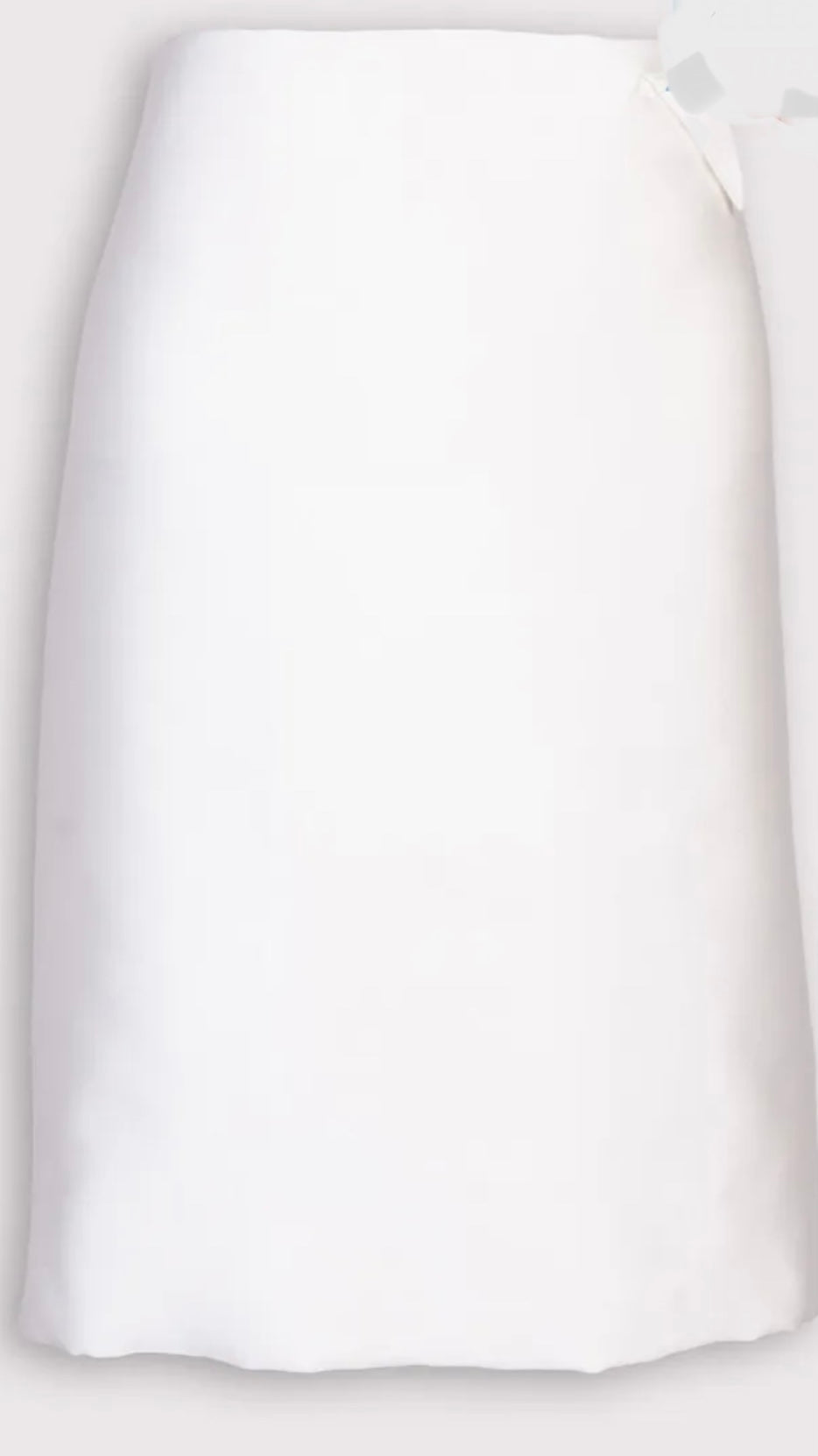 $799 BOTTEGA VENETA Straight Skirt US8 IT44 L White Silk Blend Made in Italy
