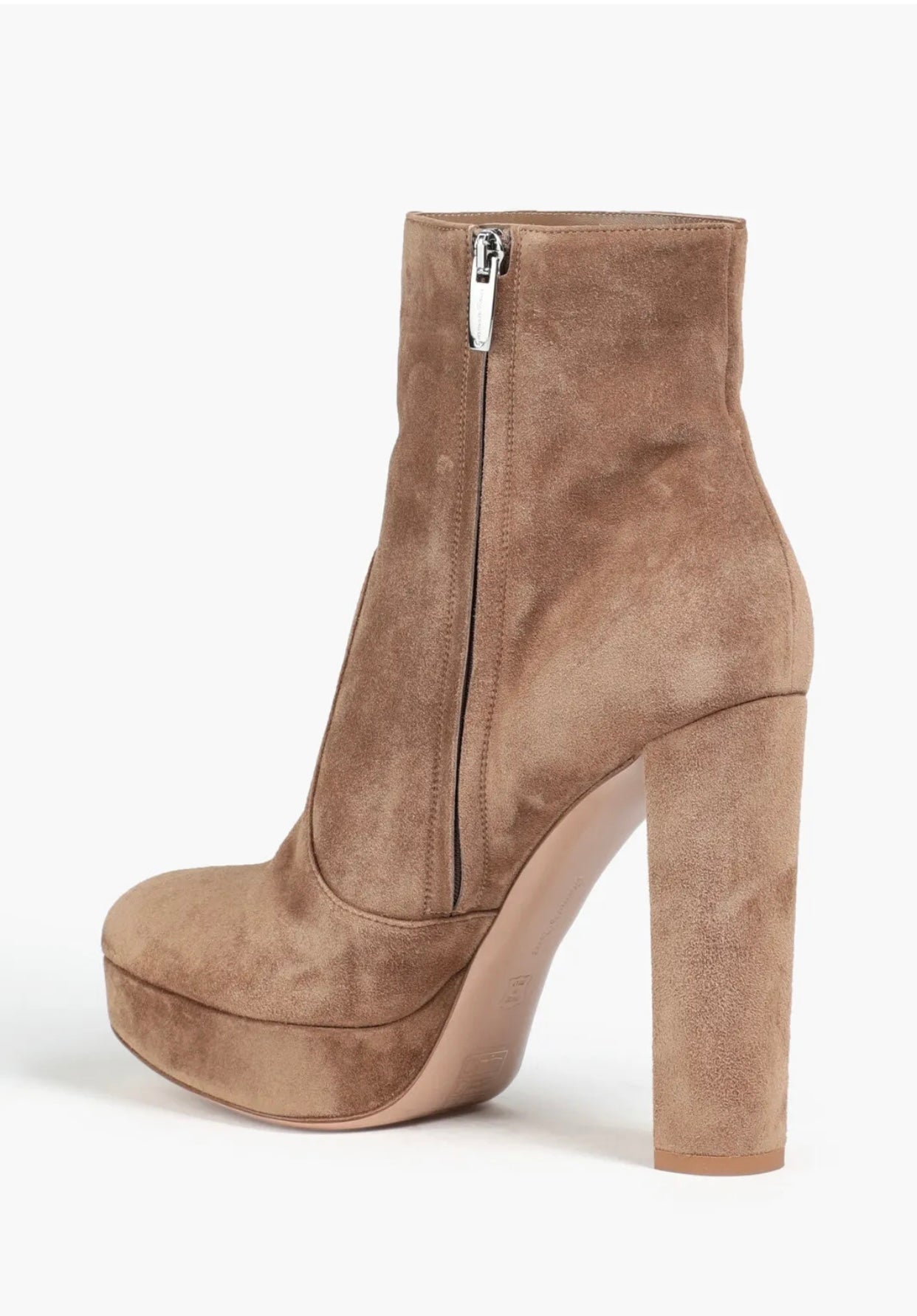 $1215 GIANVITO ROSSI Leather Ankle Boots US10 UK7 EU40 Platform Made in Italy
