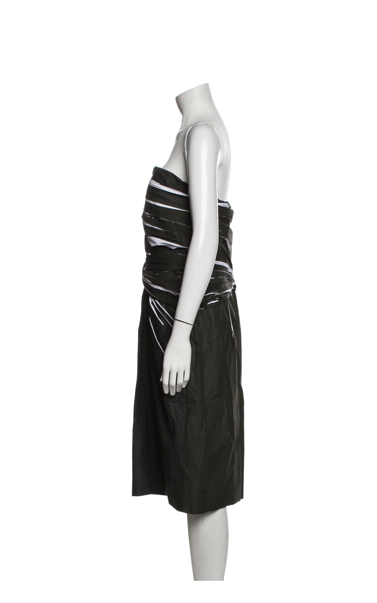 $4850 Salvatore Ferragamo Militare Strapless Mini Dress Size: L US10, IT46