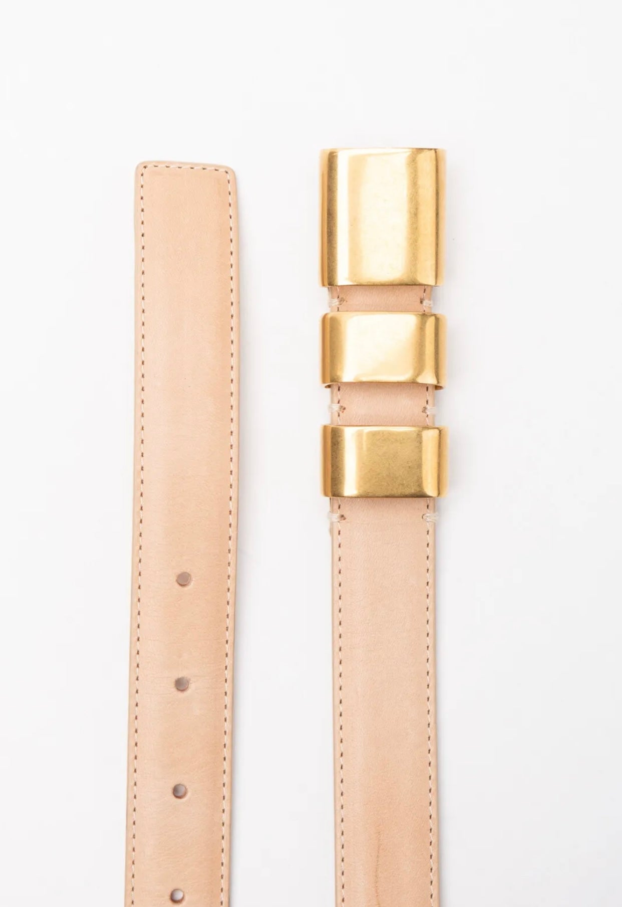 $490 AGNONA Leather Belt Size 90/36 Brushed Blank Buckle Made in Italy