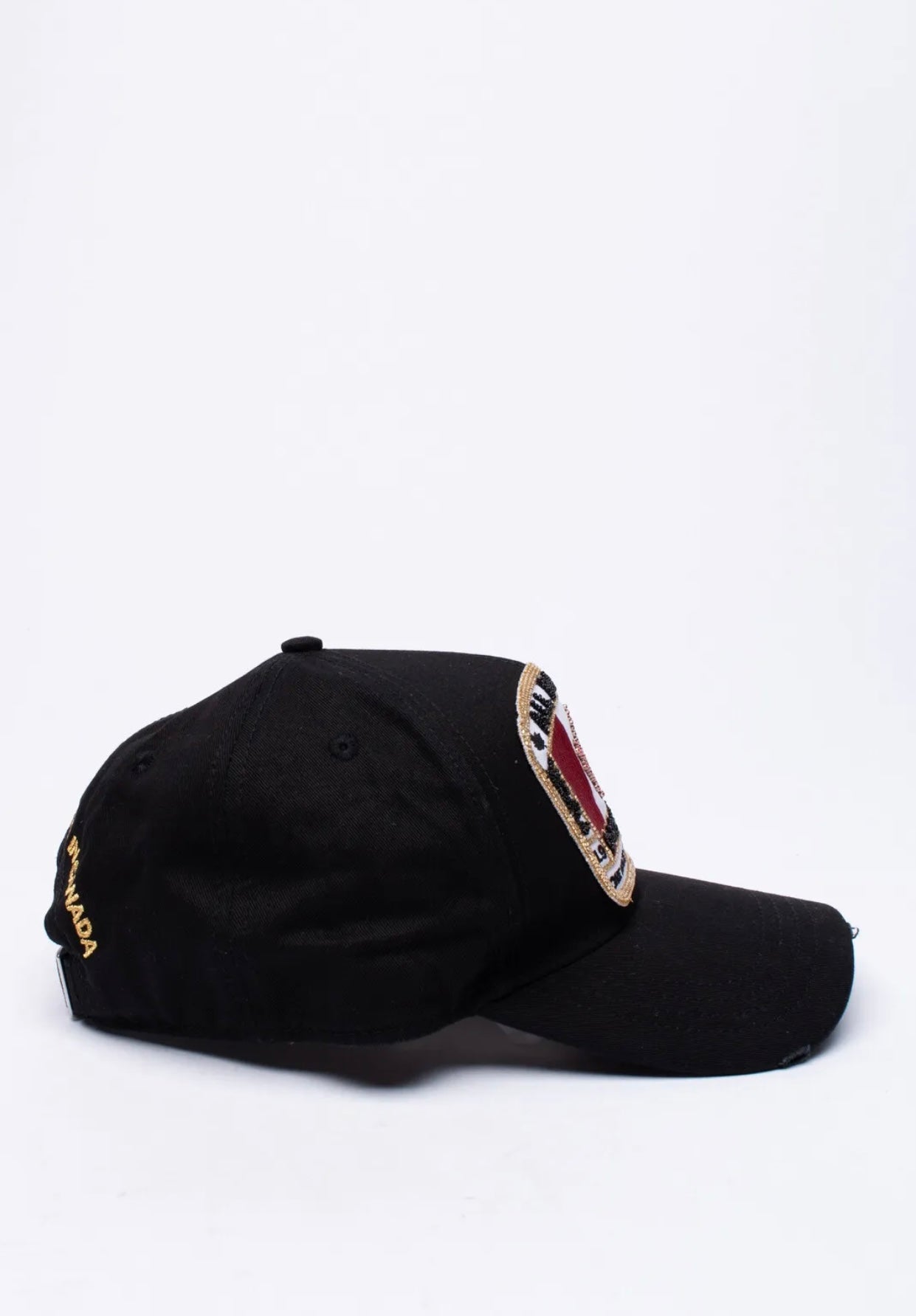 $180 DSQUARED2 Baseball Cap One Size Distressed Beaded Logo & Vulgar Slogan