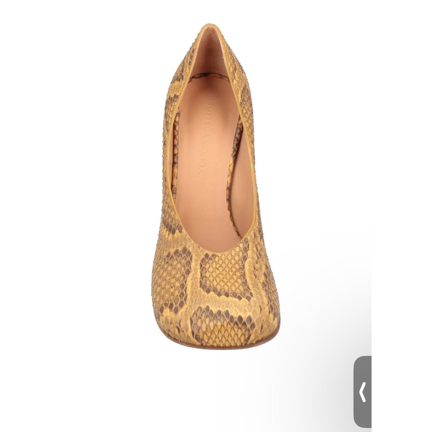 $1499 BOTTEGA VENETA Snakeskin Python Square-Toe Pumps Pump Shoes US6.5 UK3.5 EU36.5 Made in Italy