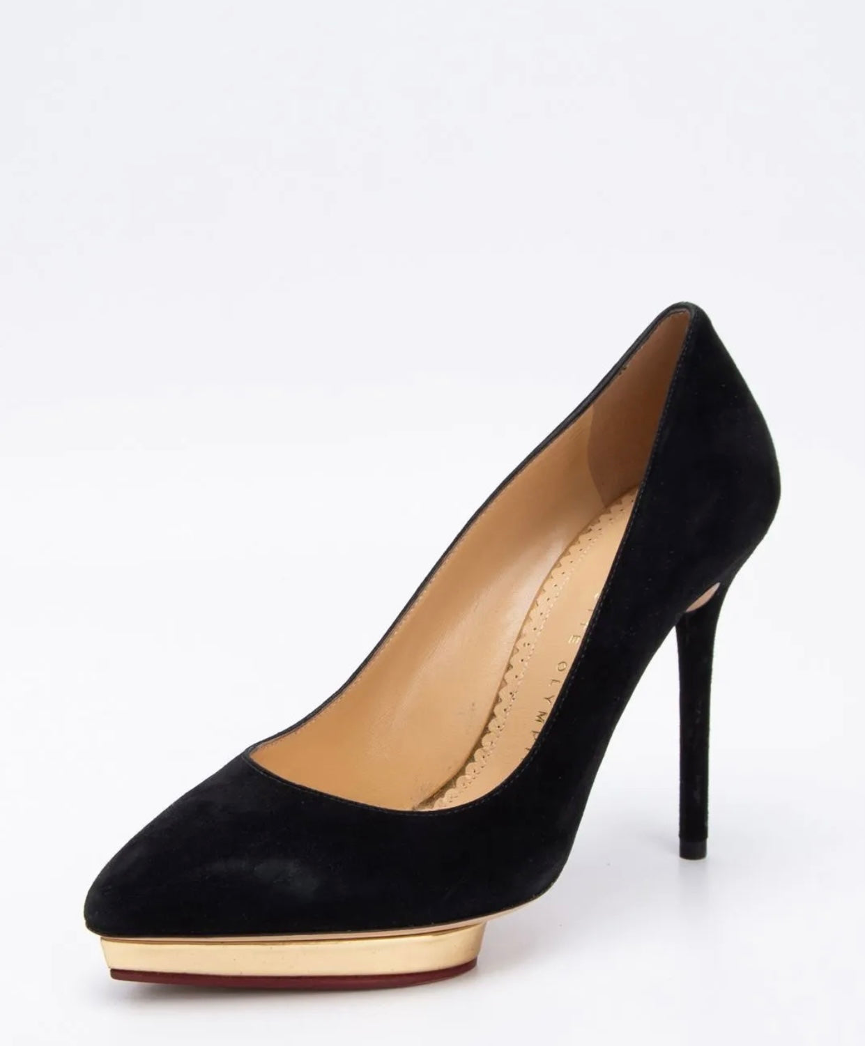 $795 CHARLOTTE OLYMPIA Suede Leather Court Shoes US6.5 EU36.5 UK3.5 Platform