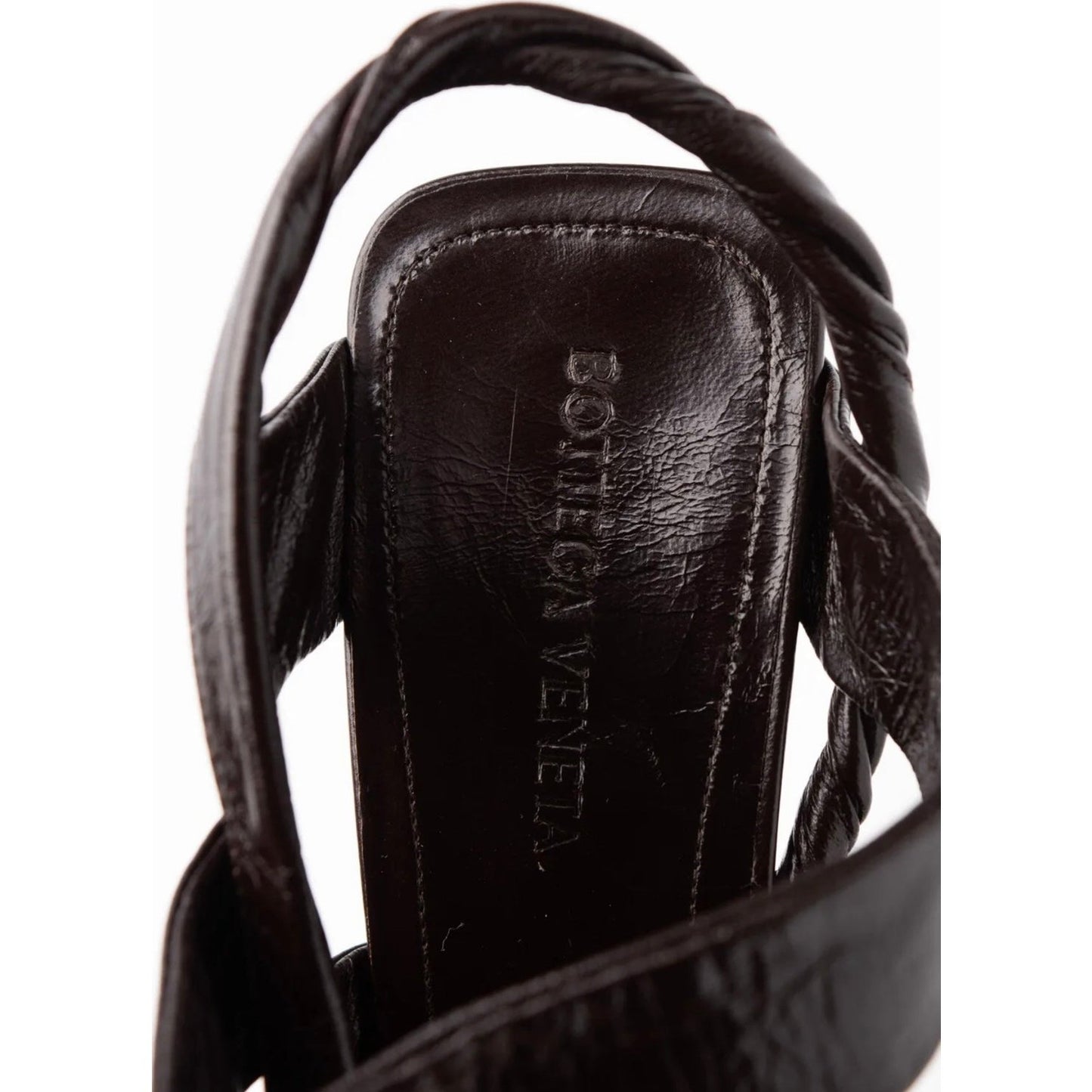 $1250 BOTTEGA VENETA Point Leather Slingback Shoes US10 EU40 UK7 Crushed. Made in Italy