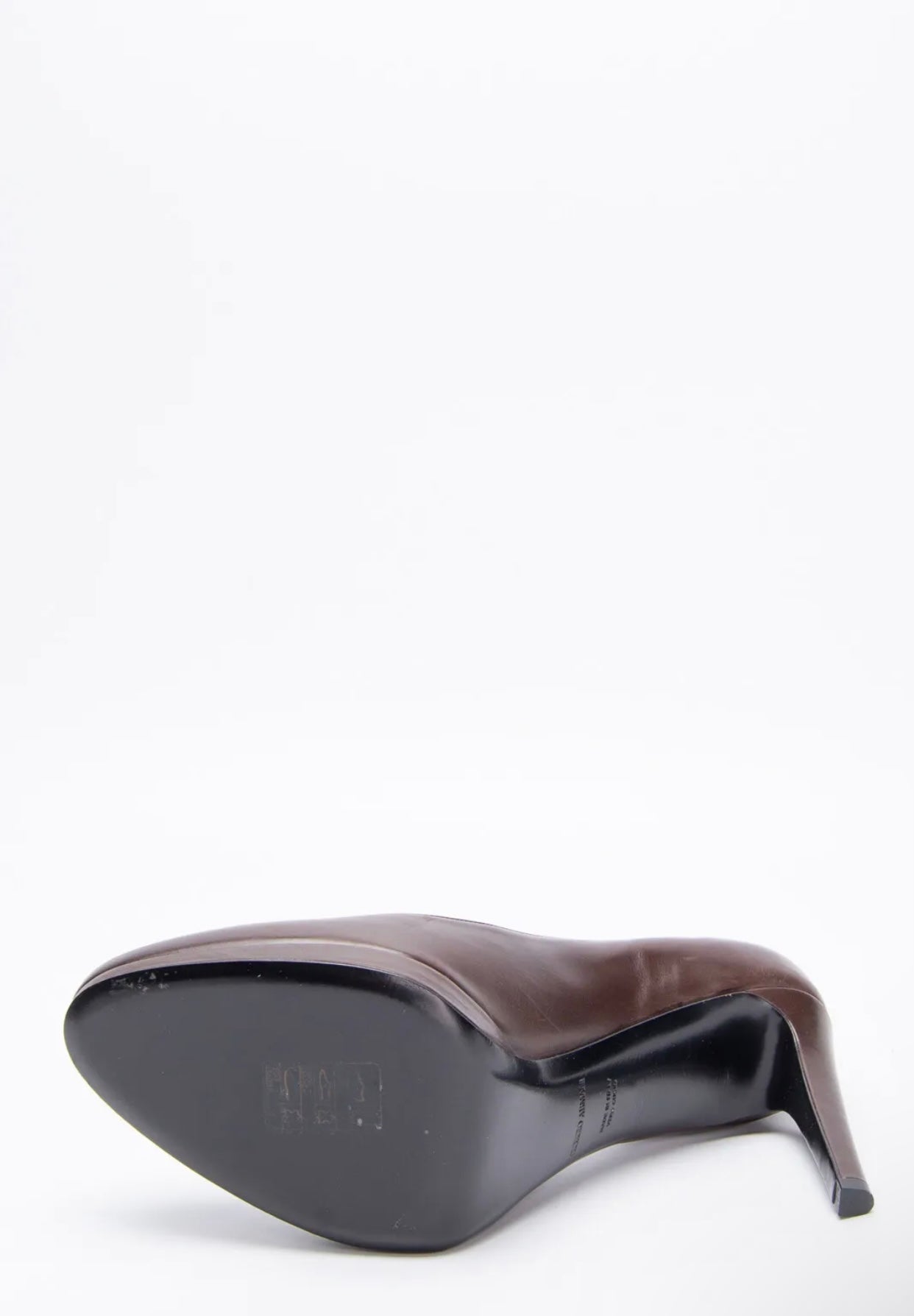 $1500 GIORGIO ARMANI Leather Court Shoes US10.5 UK8 EU41 Brown Made in Italy