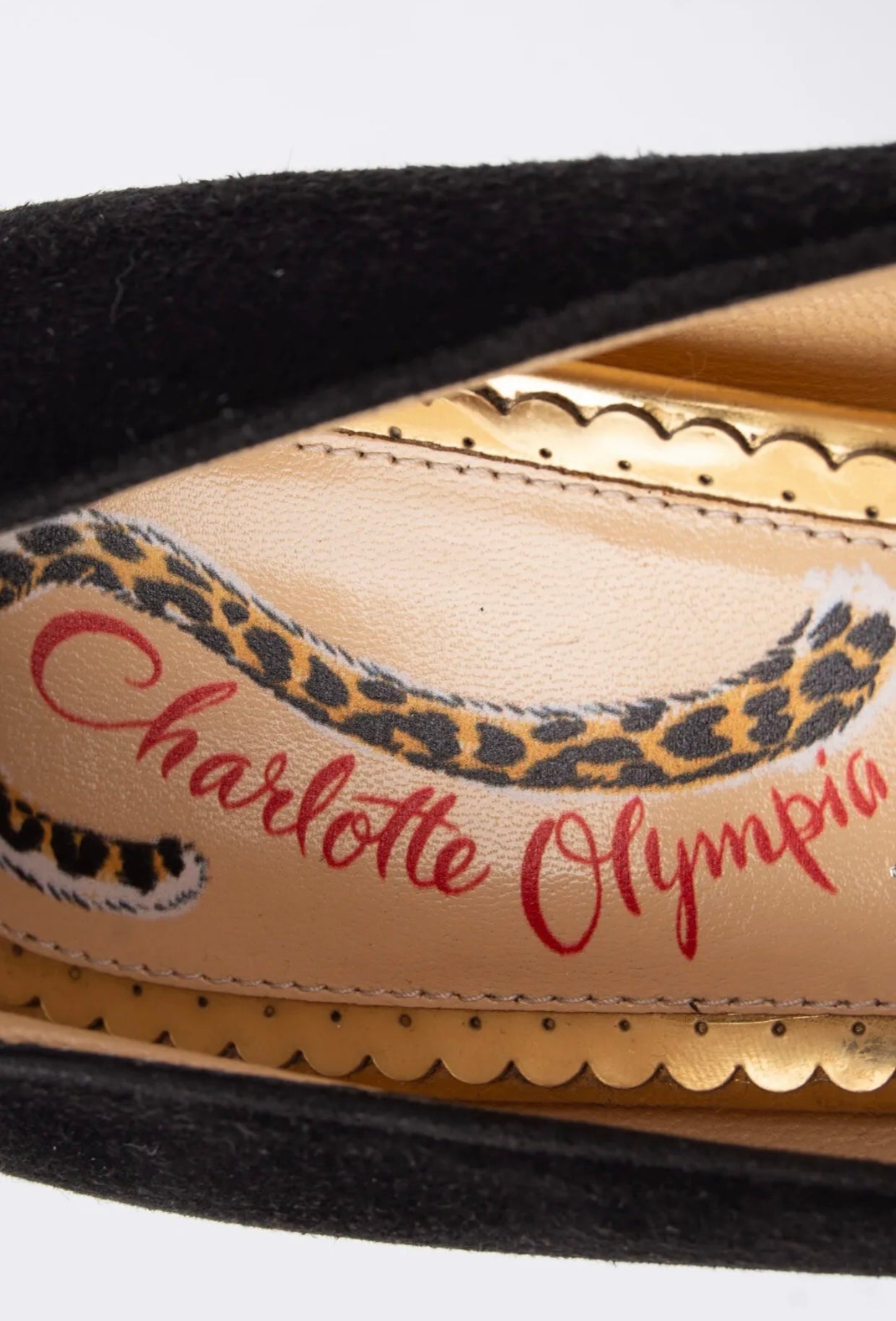 $1100 CHARLOTTE OLYMPIA Leather Court Shoes US8 UK5 EU38 Black Made in Italy