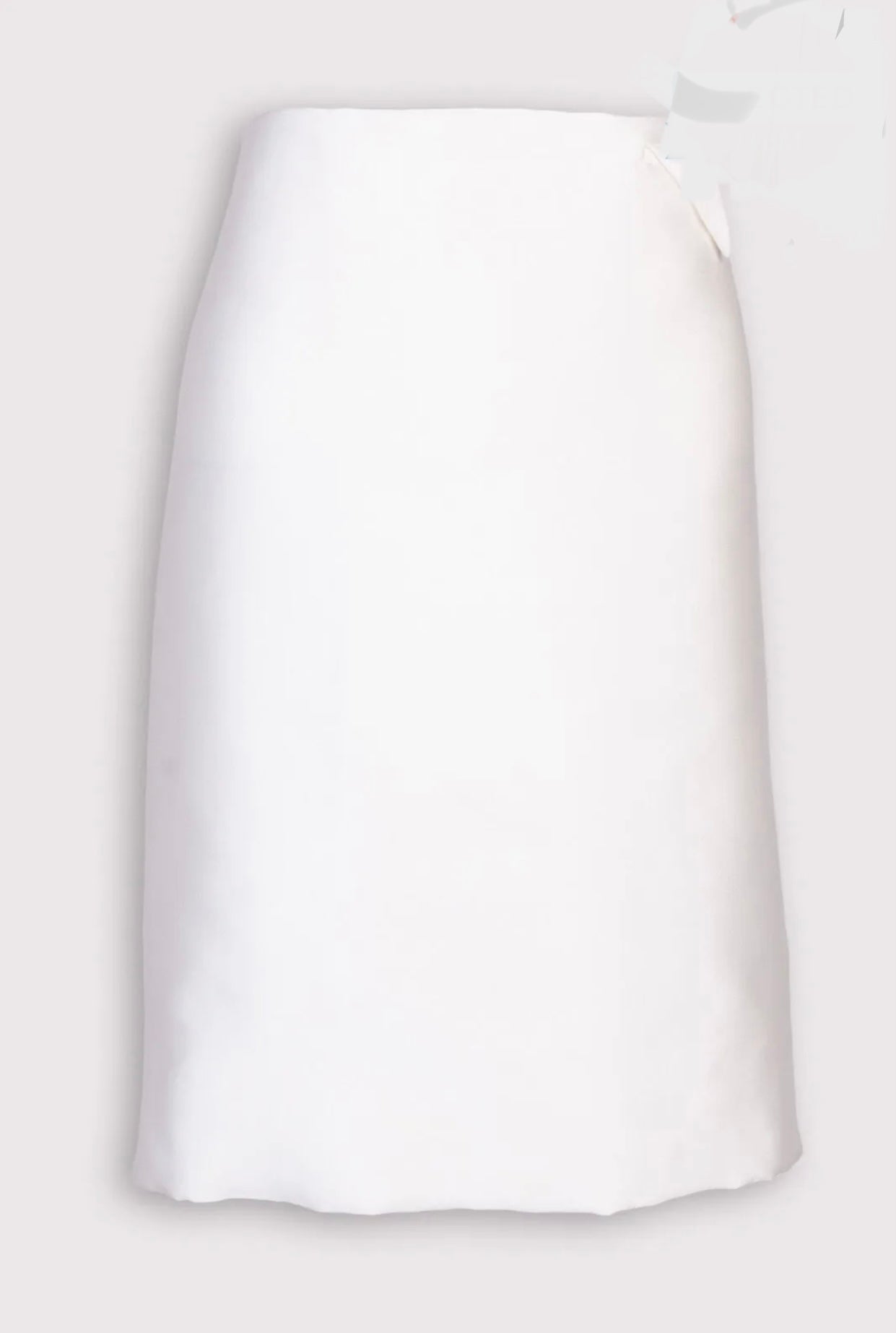 $799 BOTTEGA VENETA Straight Skirt US8 IT44 L White Silk Blend Made in Italy