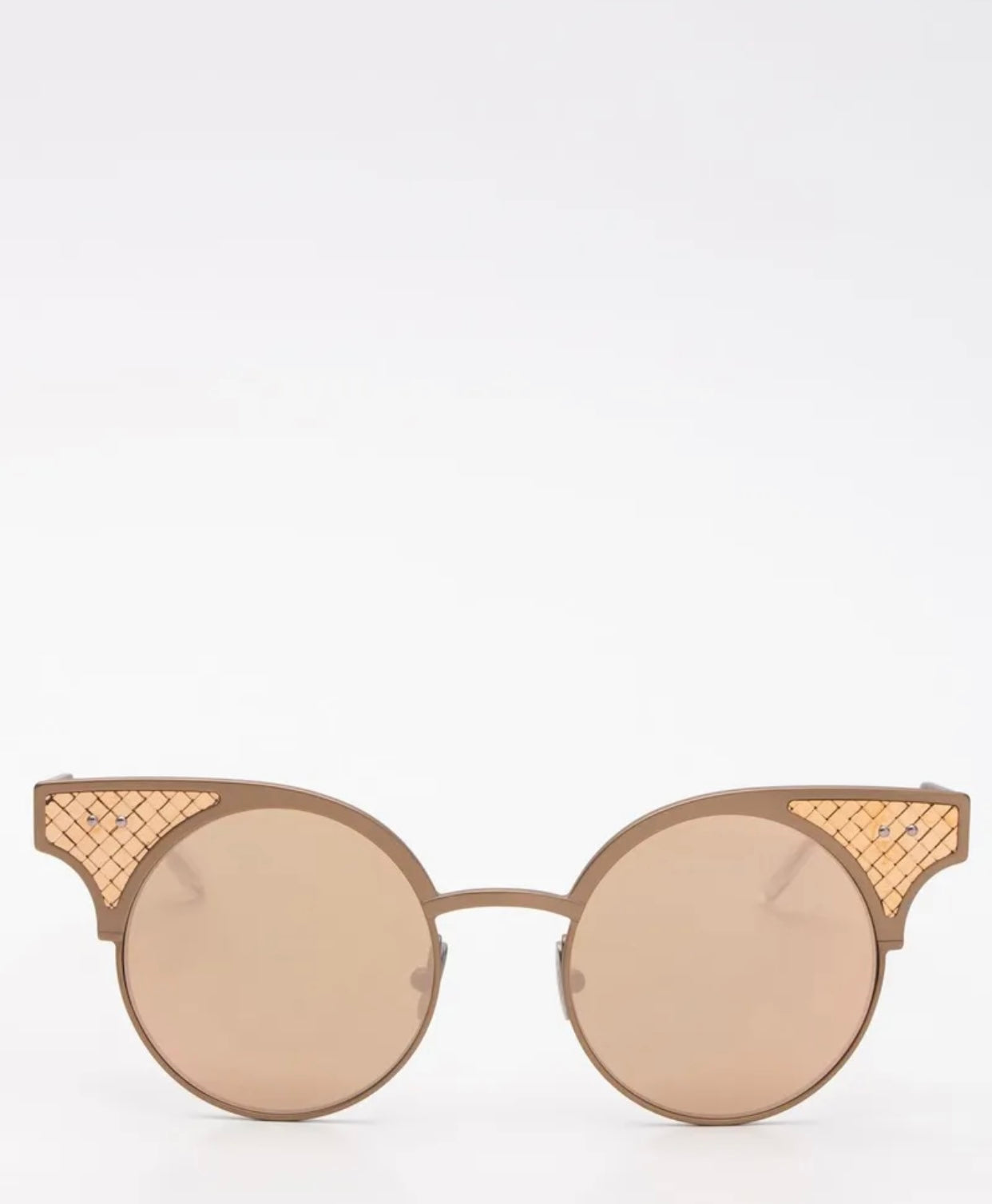 $3100 BOTTEGA VENETA Titanium Sunglasses LIMITED EDITION 15/30 18kt Rose Gold Trim hand woven decorates and Titanium frame.
