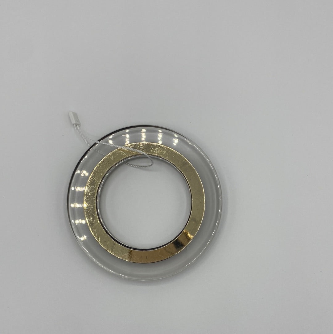 $275 Emporio Armani Silver and Plastic Bracelet with Brand Name on the side. Made in Italy
