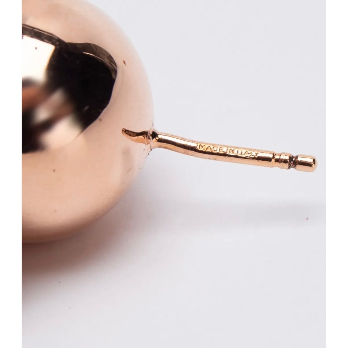 $299 JW ANDERSON Sphere Stud Earrings Gold Tone Polished Made in Italy