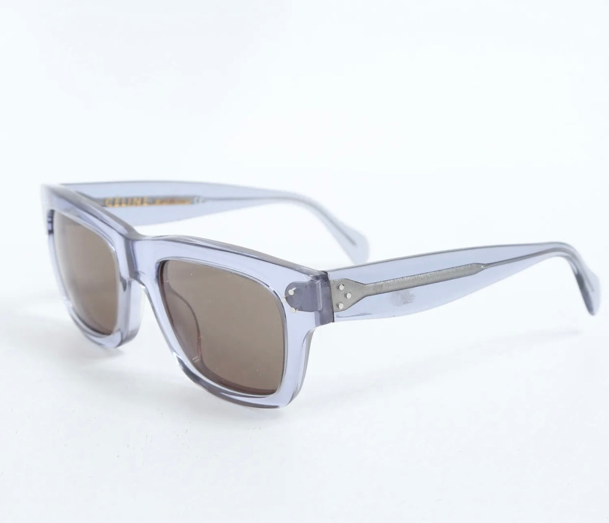 $460 Celine Made Italy CL 41732 51-21-145 Greyed Blue Translucent Thick Sunglasses #2